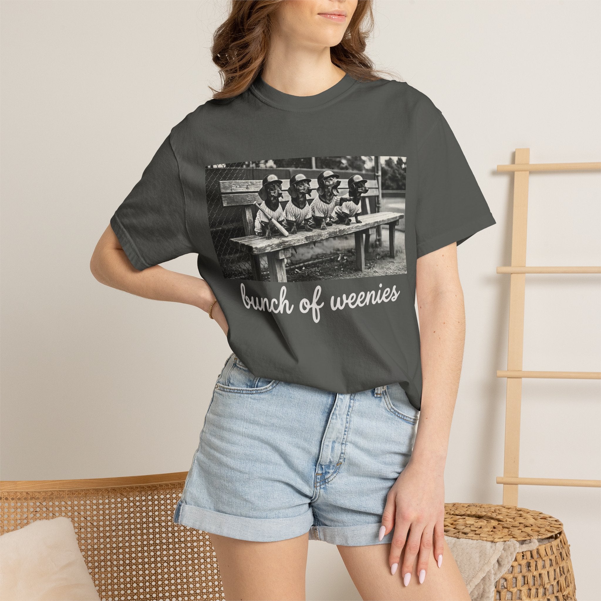 Vintage Bunch of Weenies White Text Photo T-Shirt