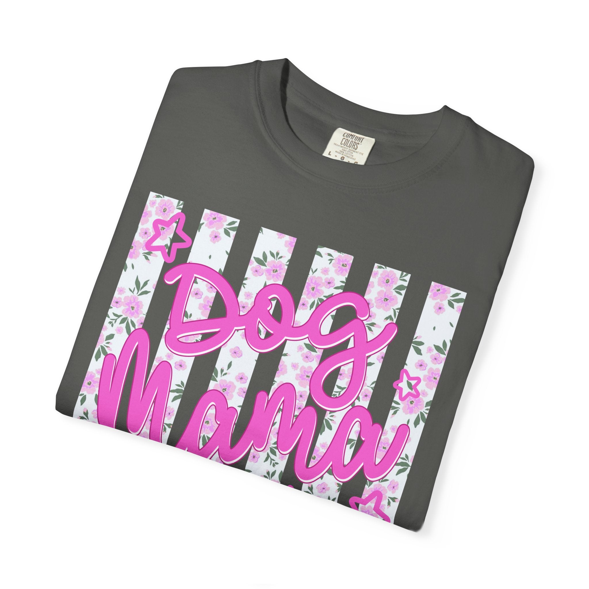 Dog Mama Floral Flag T-Shirt