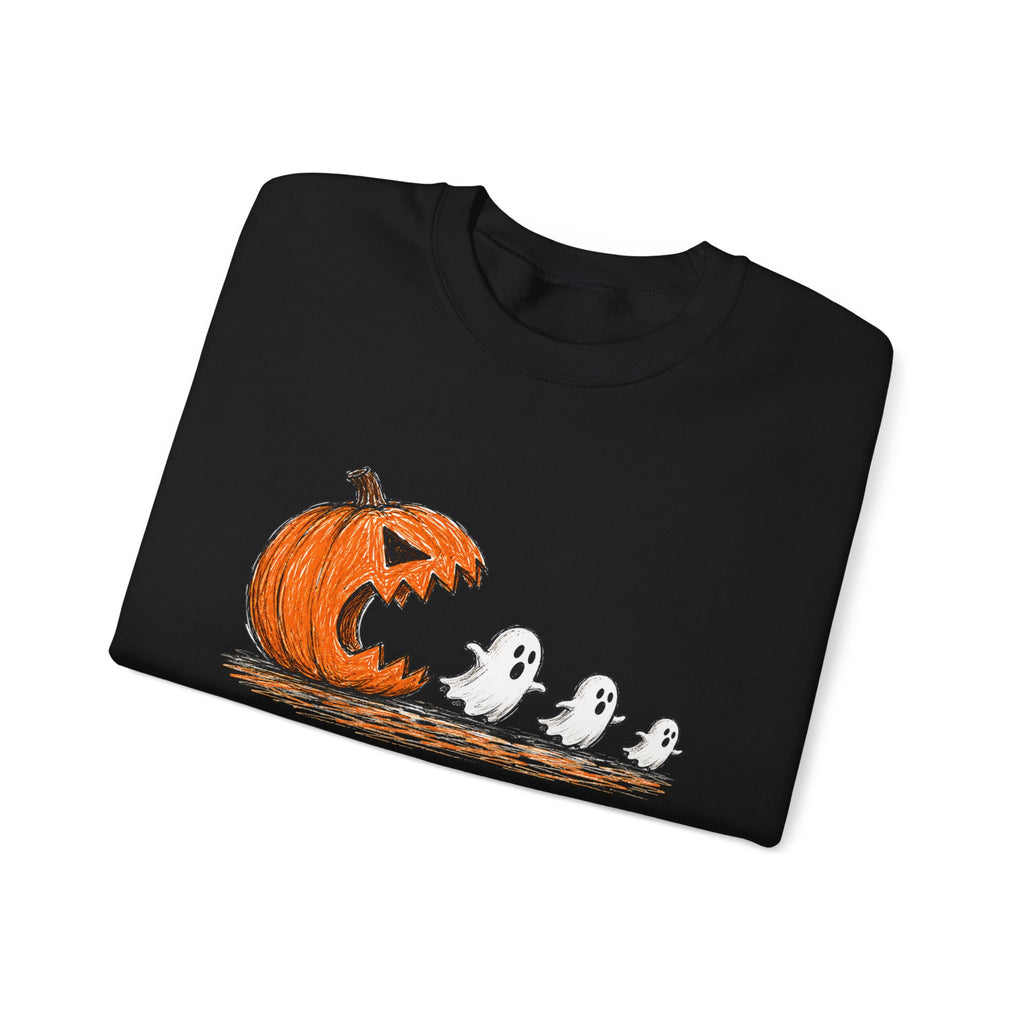 Halloween Pumpkin & Ghosts Crewneck Sweatshirt