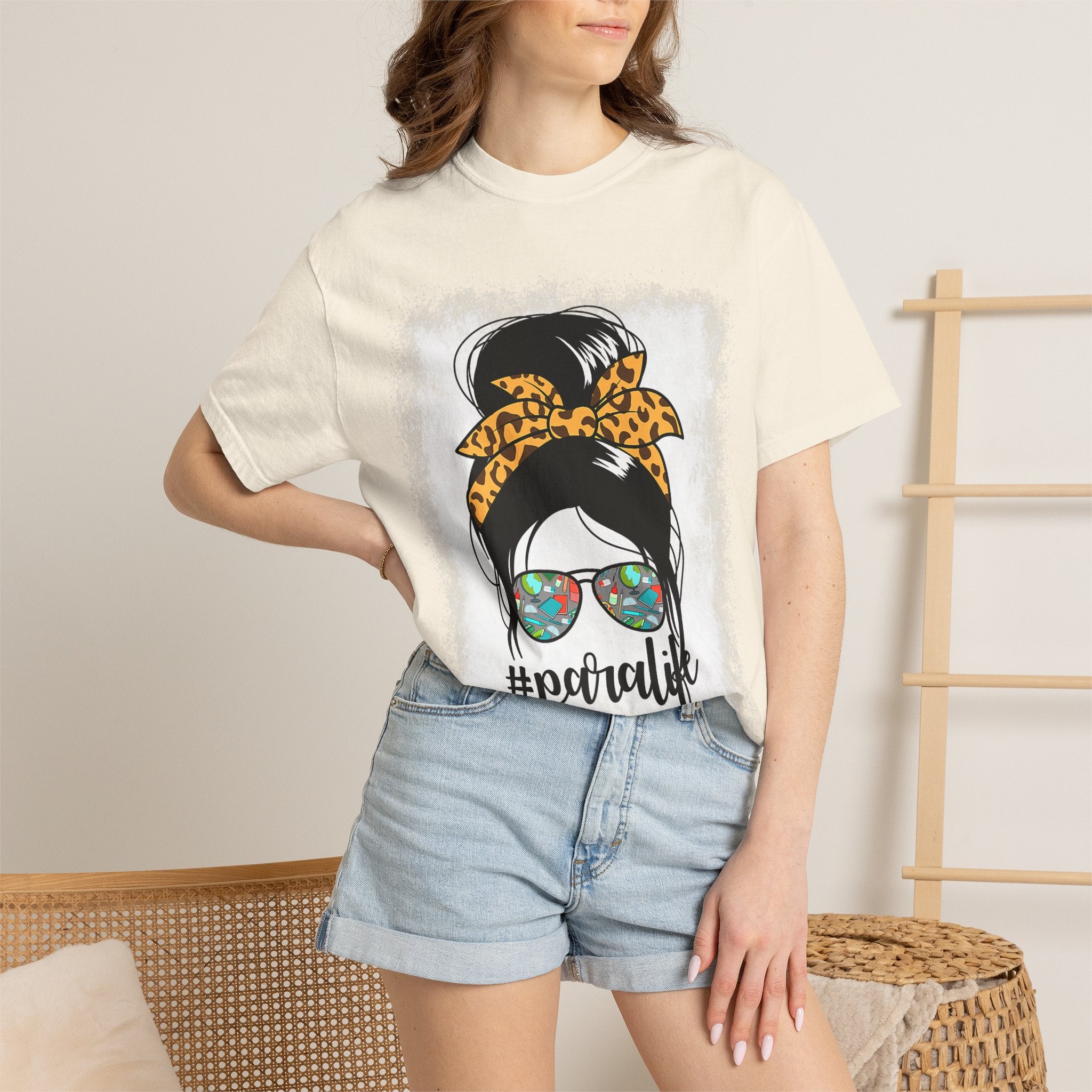 Para Life Graphic Tee — #paralife Sunglasses Messy Bun Shirt for Moms