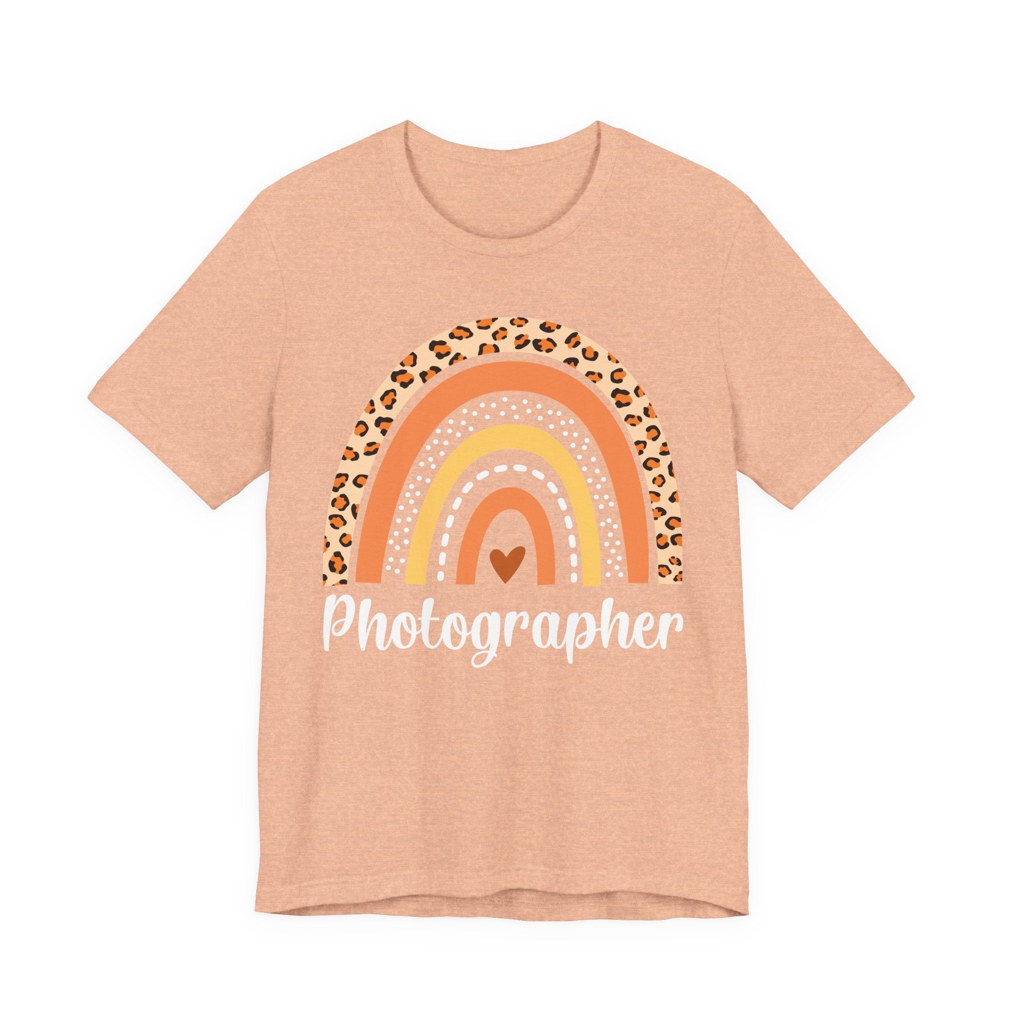 Leopard Rainbow  Photographer Tee — Boho Heart Graphic T-Shirt