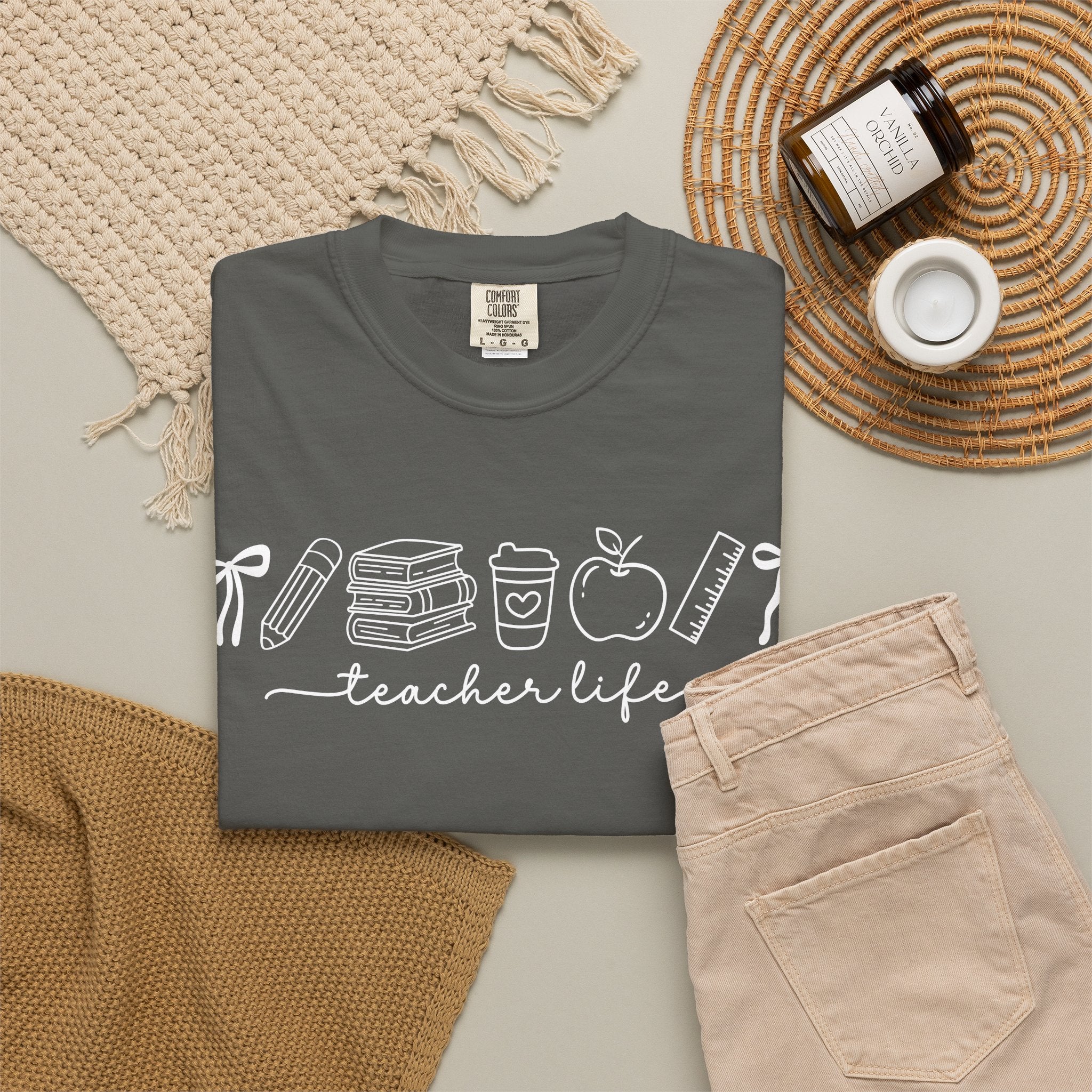 Teacher T-Shirt — Minimal Vintage Cream Tee