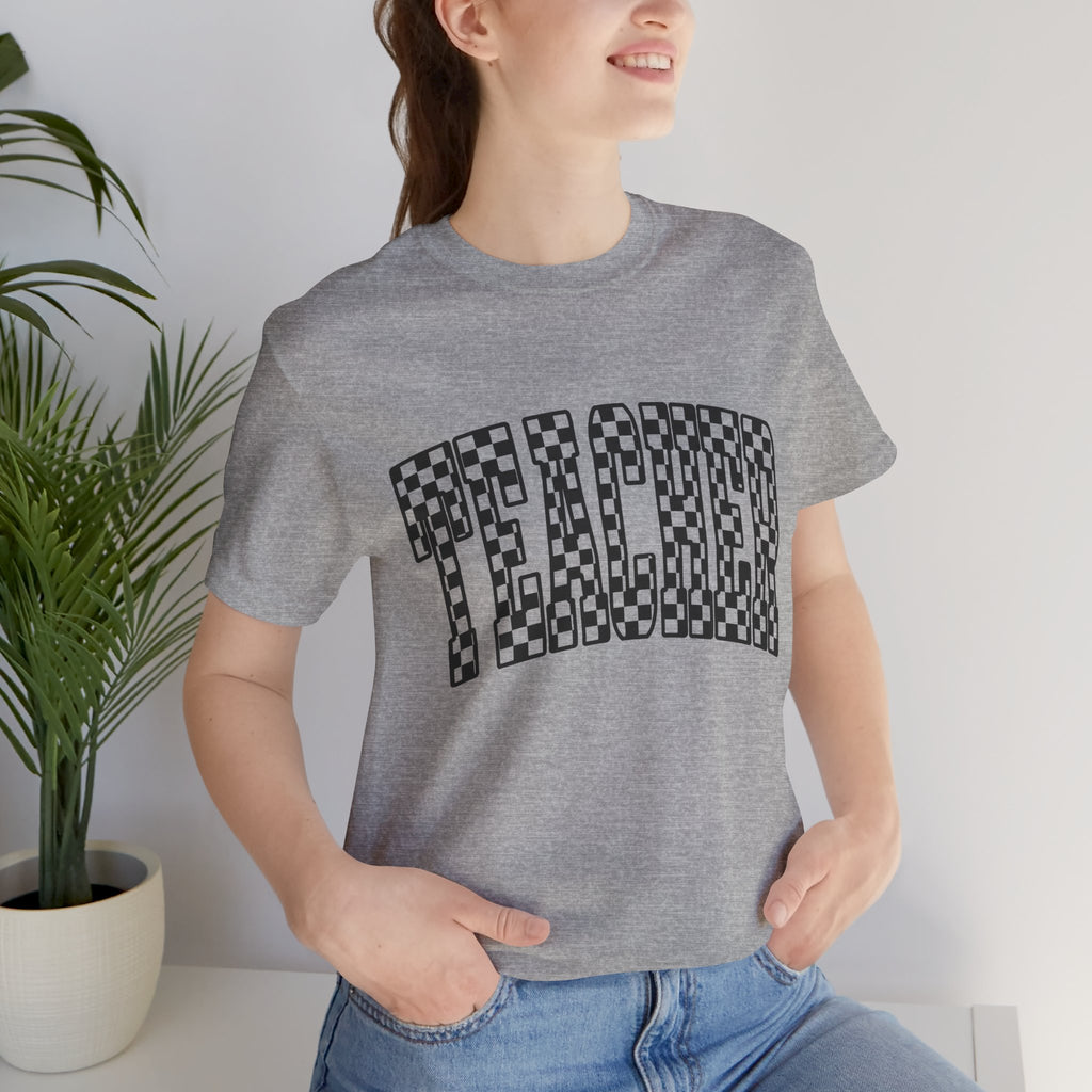 Teacher Checkerboard Graphic Tee