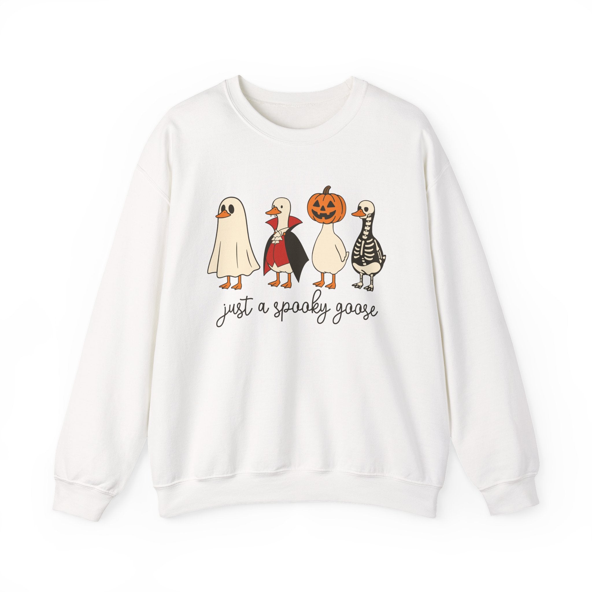 Just a Spooky Goose Sweatshirt — Cute Halloween Goose Crewneck