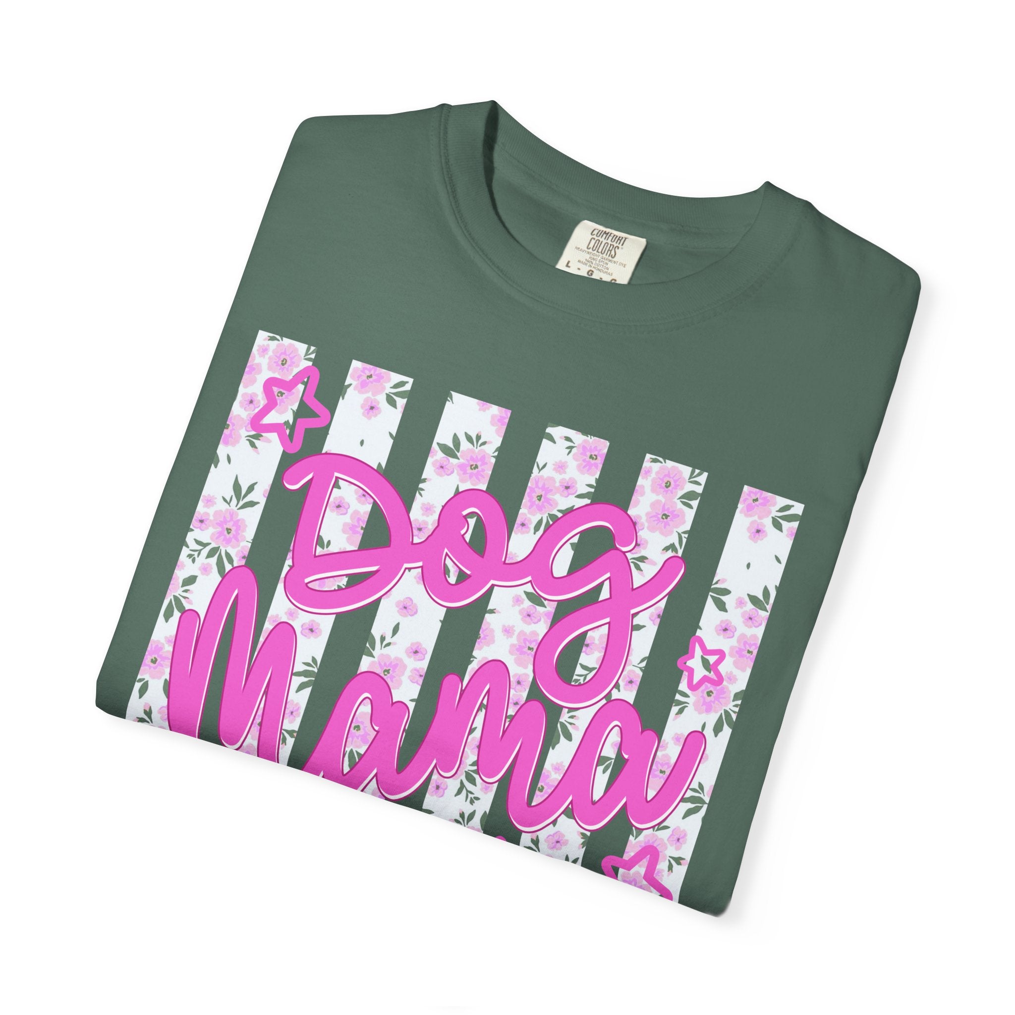 Dog Mama Floral Flag T-Shirt