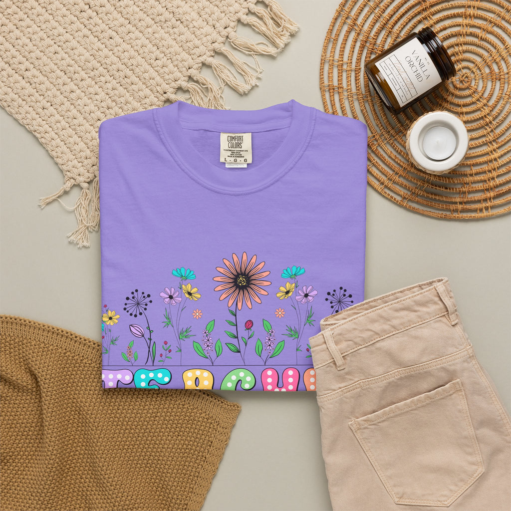 Teacher Floral T-Shirt — "Plant Seeds That Grow Forever"