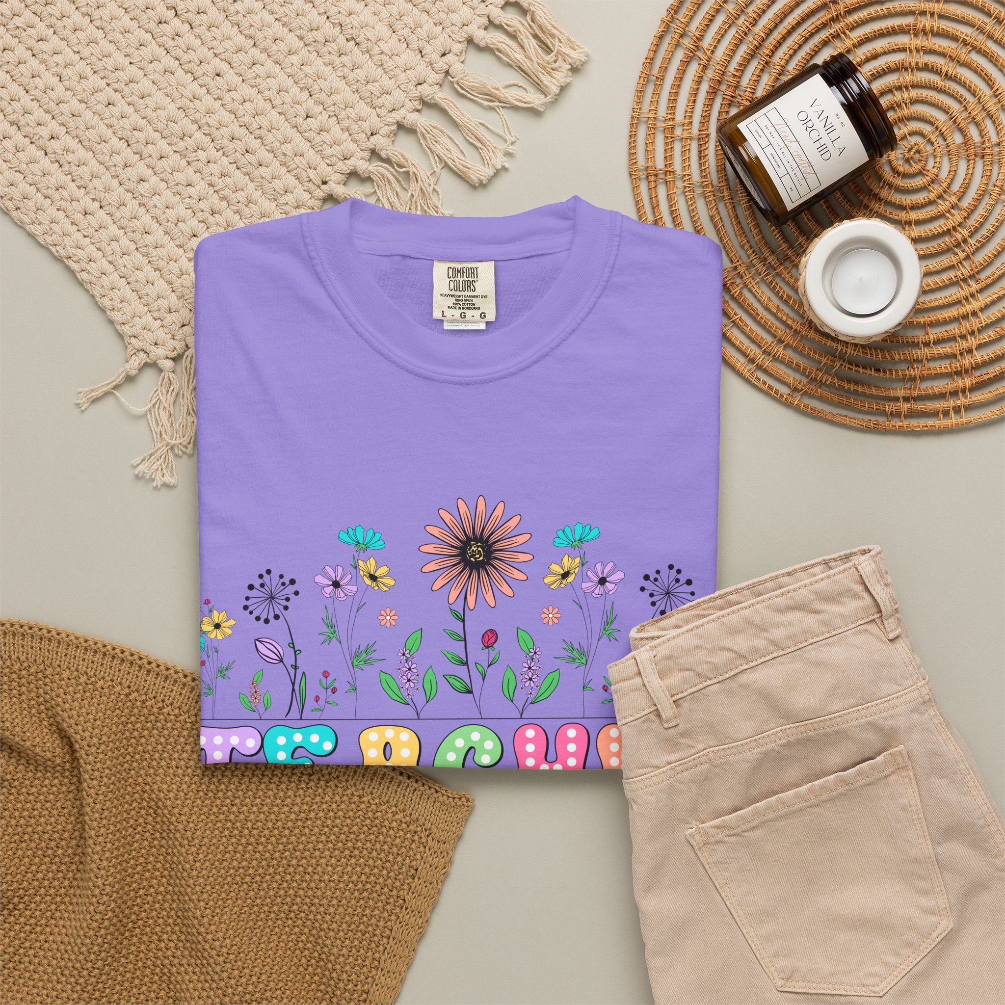 Teacher Floral T-Shirt — "Plant Seeds That Grow Forever"