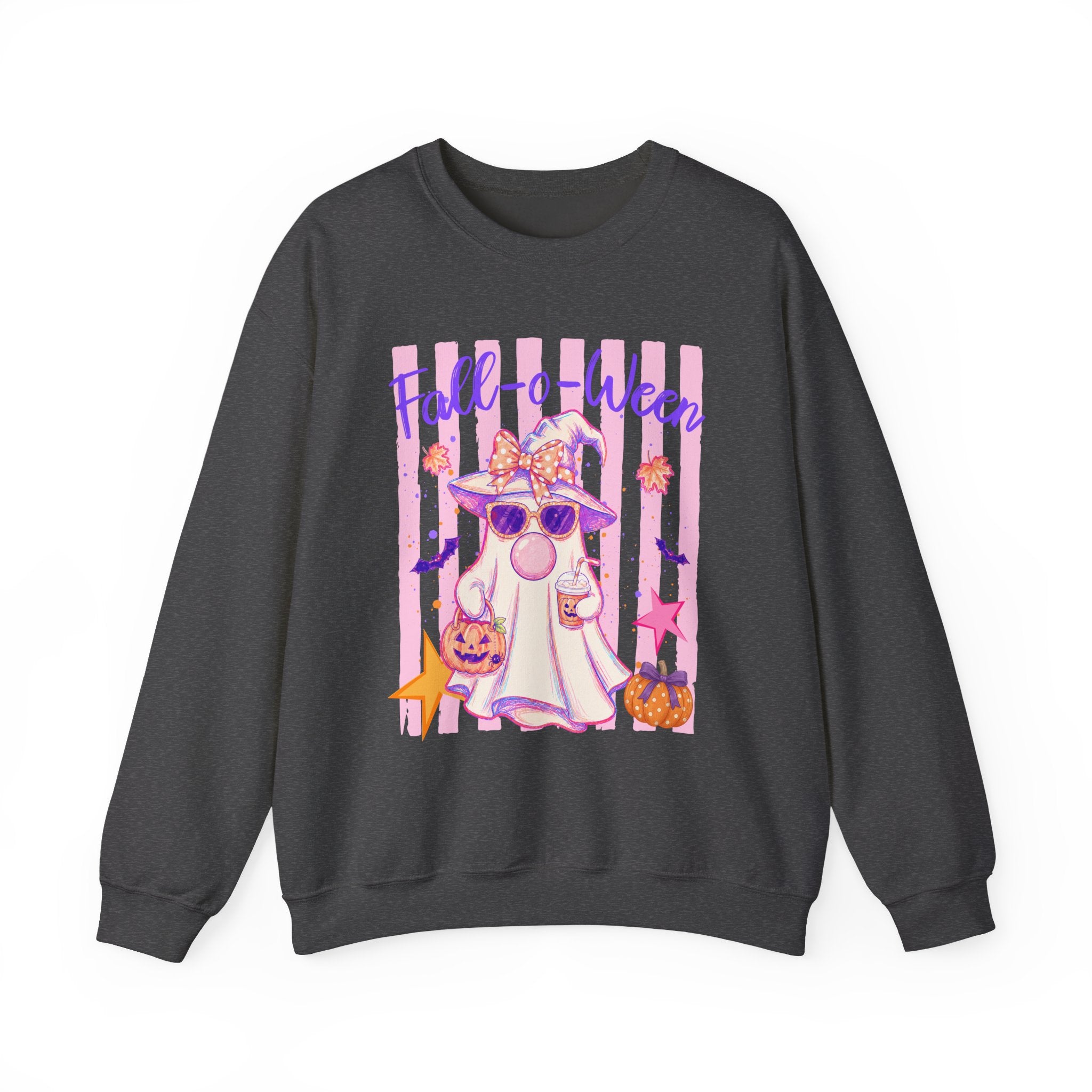 Fall-o-Ween Ghost Sweatshirt – Cute Pastel Halloween Crewneck