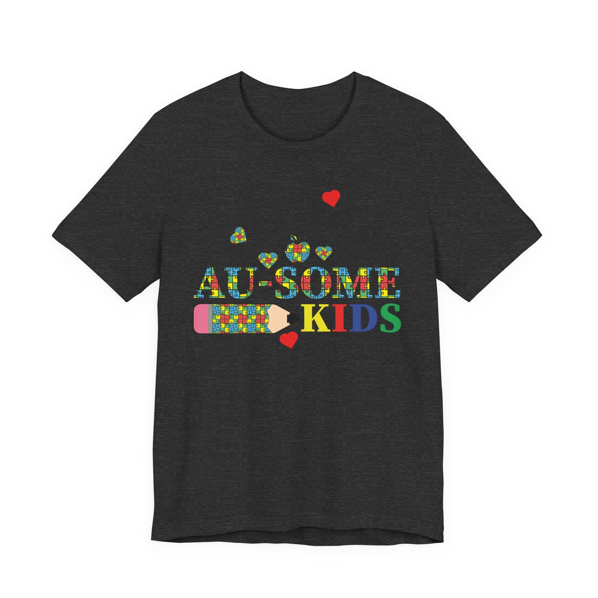 I Teach Awesome Kids T-Shirt — Colorful Autism Awareness Teacher Tee