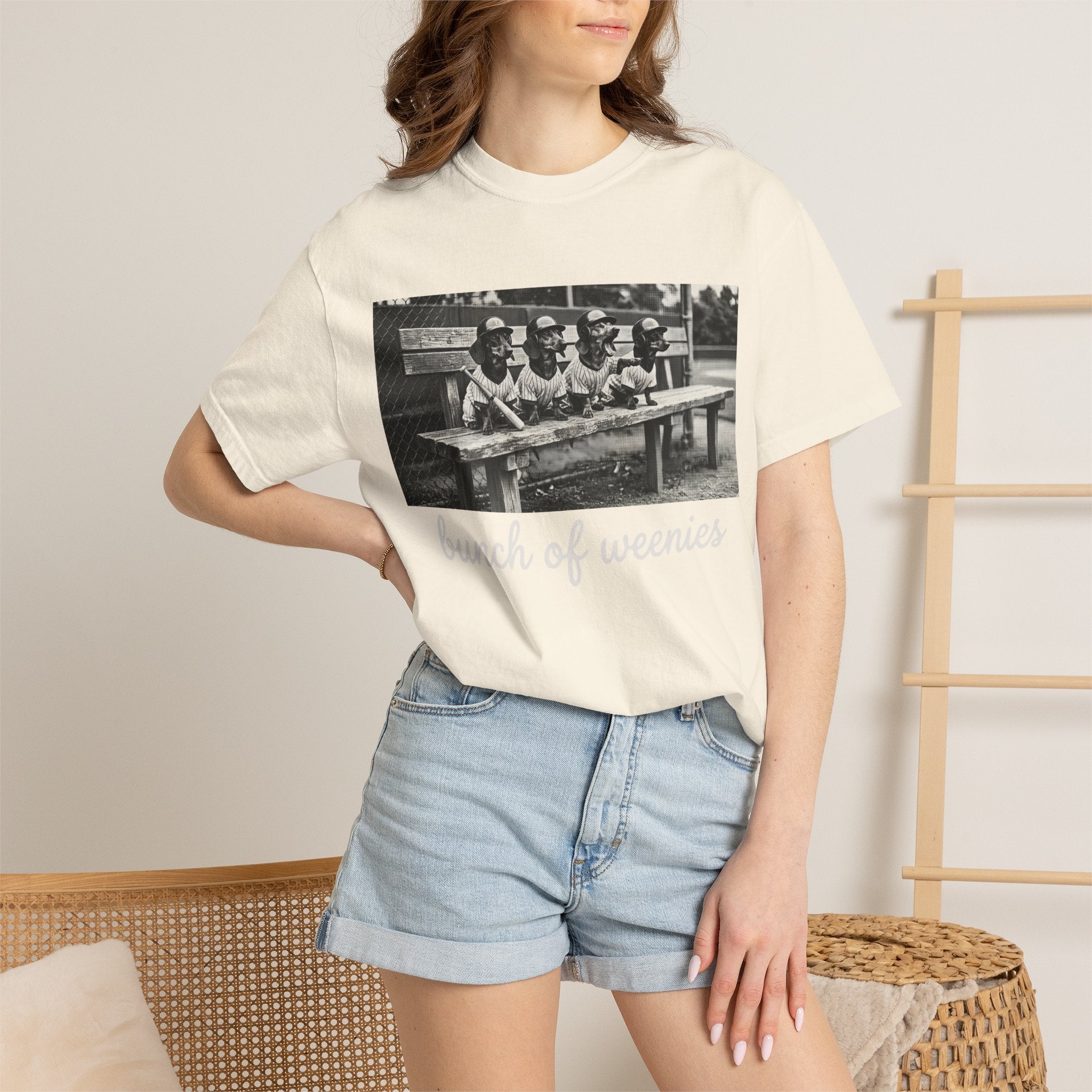 Vintage Bunch of Weenies White Text Photo T-Shirt