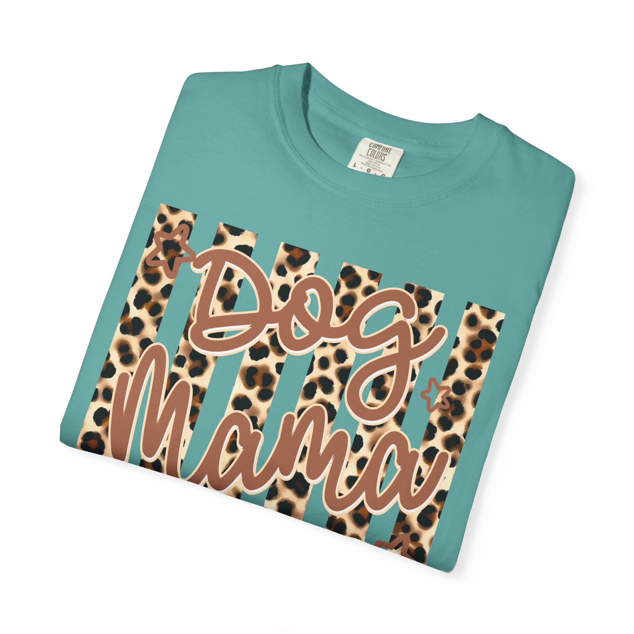 Dog Mama Leopard Flag T-Shirt