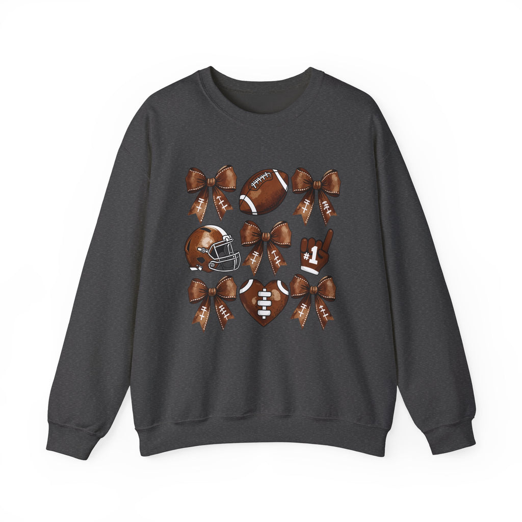 Football Ribbon Icons Crewneck Sweatshirt