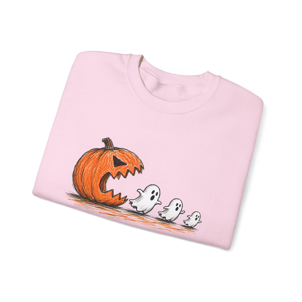 Halloween Pumpkin & Ghosts Crewneck Sweatshirt