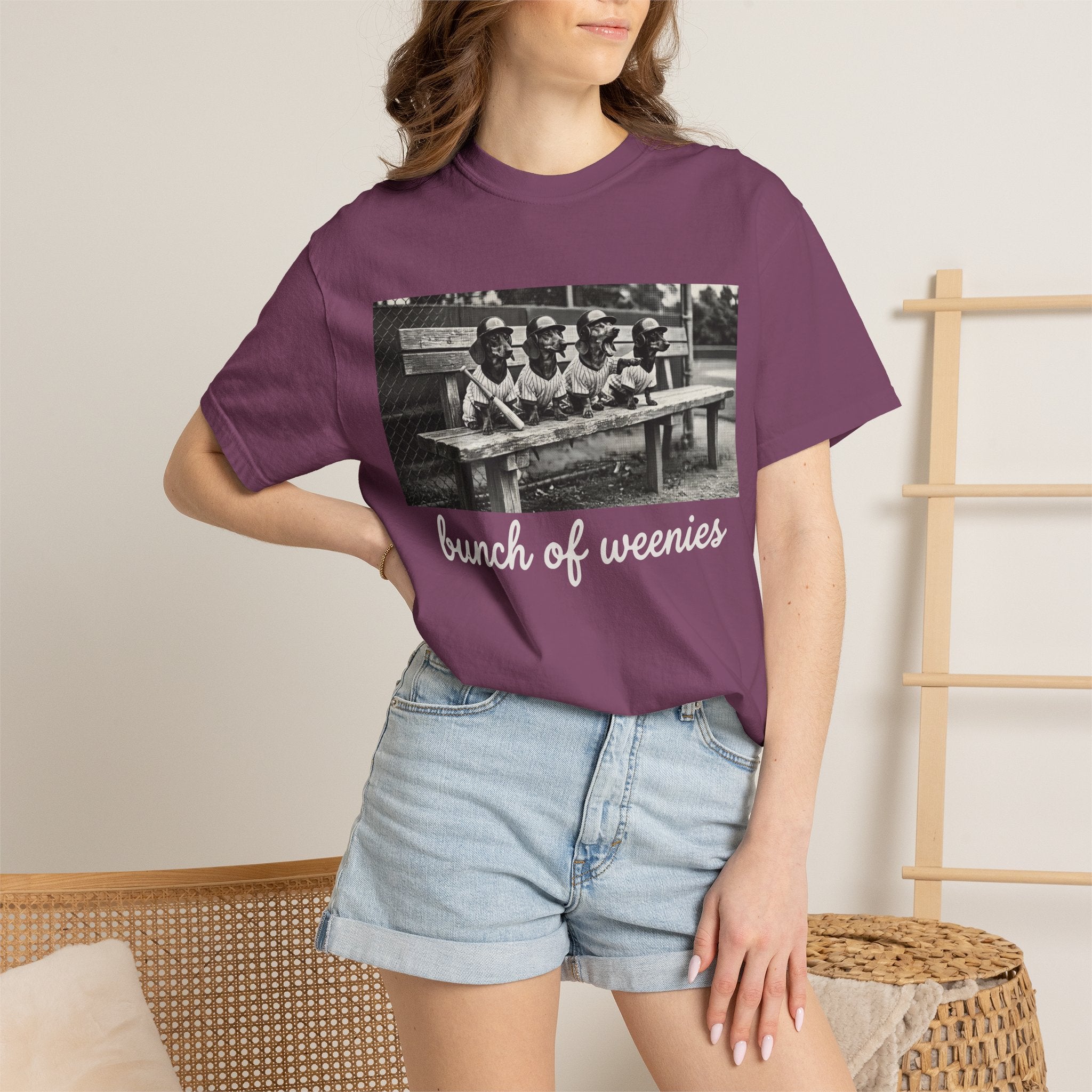 Vintage Bunch of Weenies White Text Photo T-Shirt