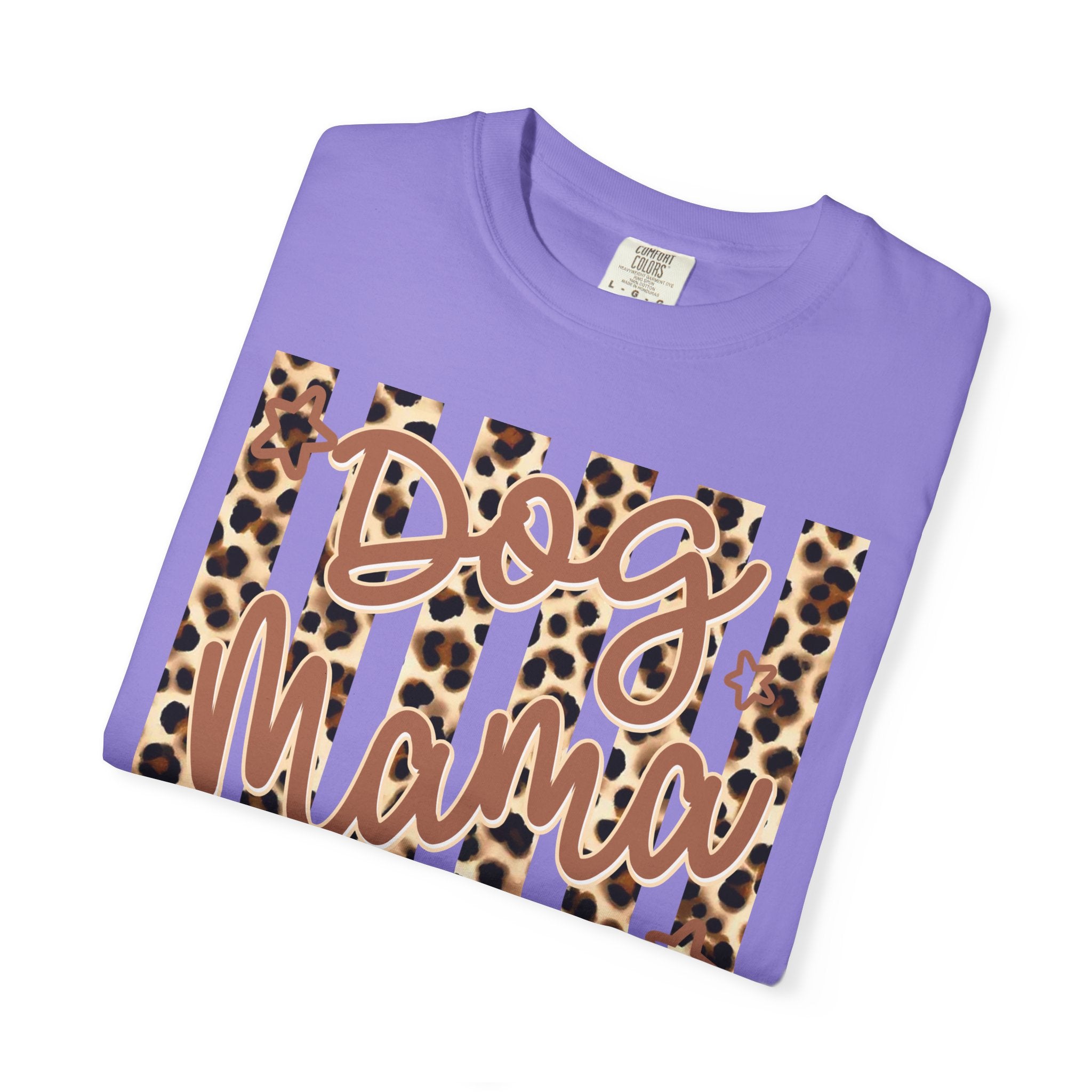 Dog Mama Leopard Flag T-Shirt