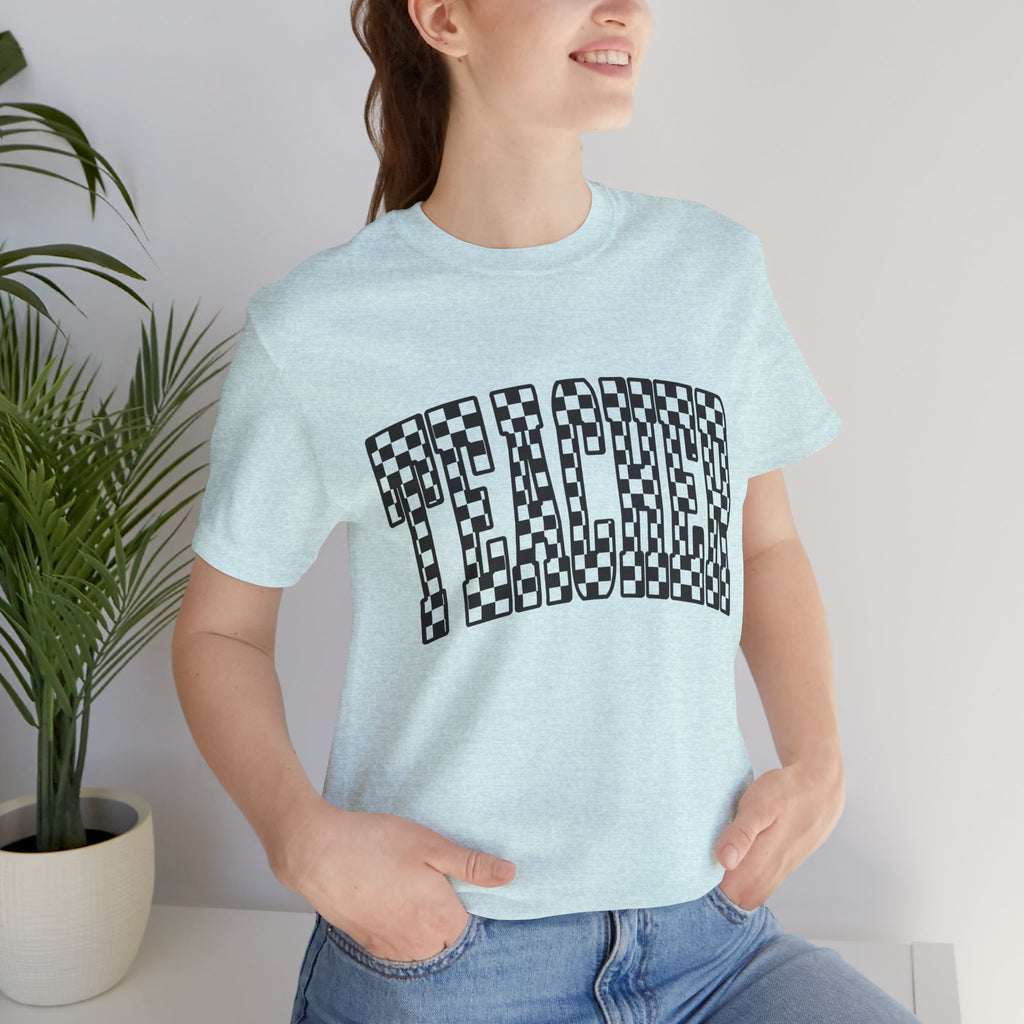 Teacher Checkerboard Graphic Tee