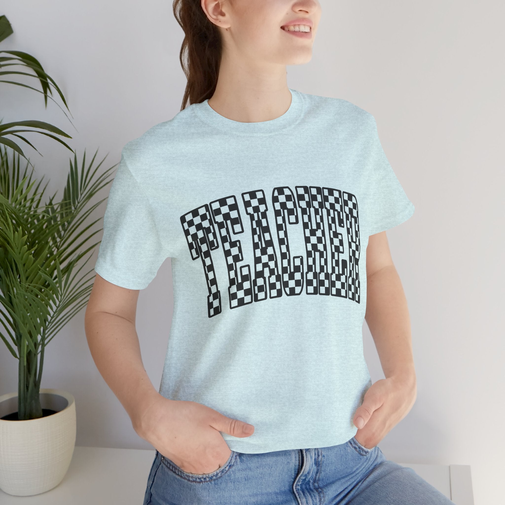 Teacher Checkerboard Graphic Tee