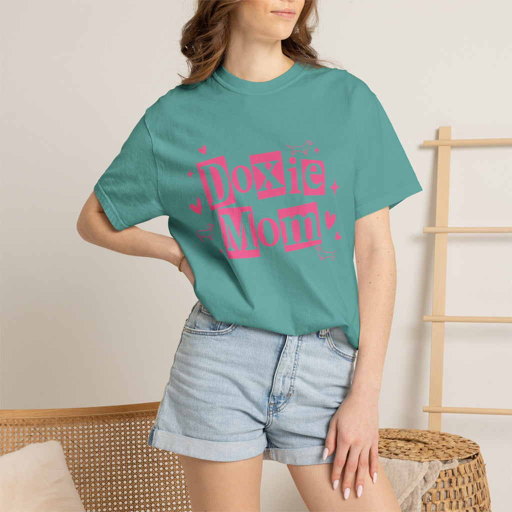Doxie Mom T-Shirt — Cute Pink Dachshund Dog Mom Tee