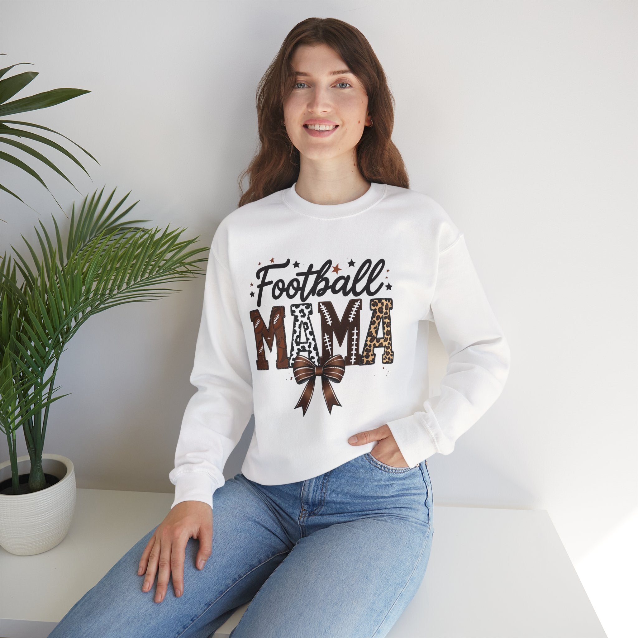 Unisex Heavy Blend™ Crewneck Football Mama Sweatshirt