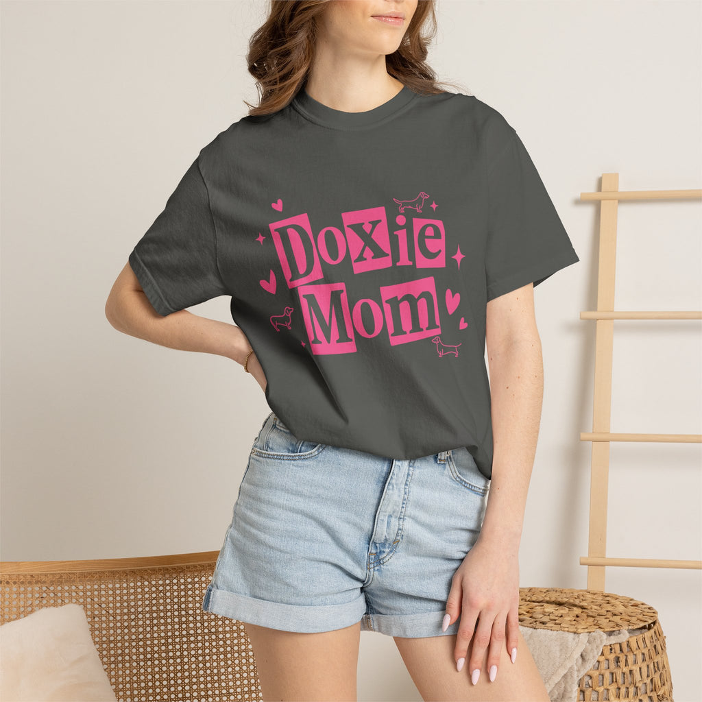 Doxie Mom T-Shirt — Cute Pink Dachshund Dog Mom Tee