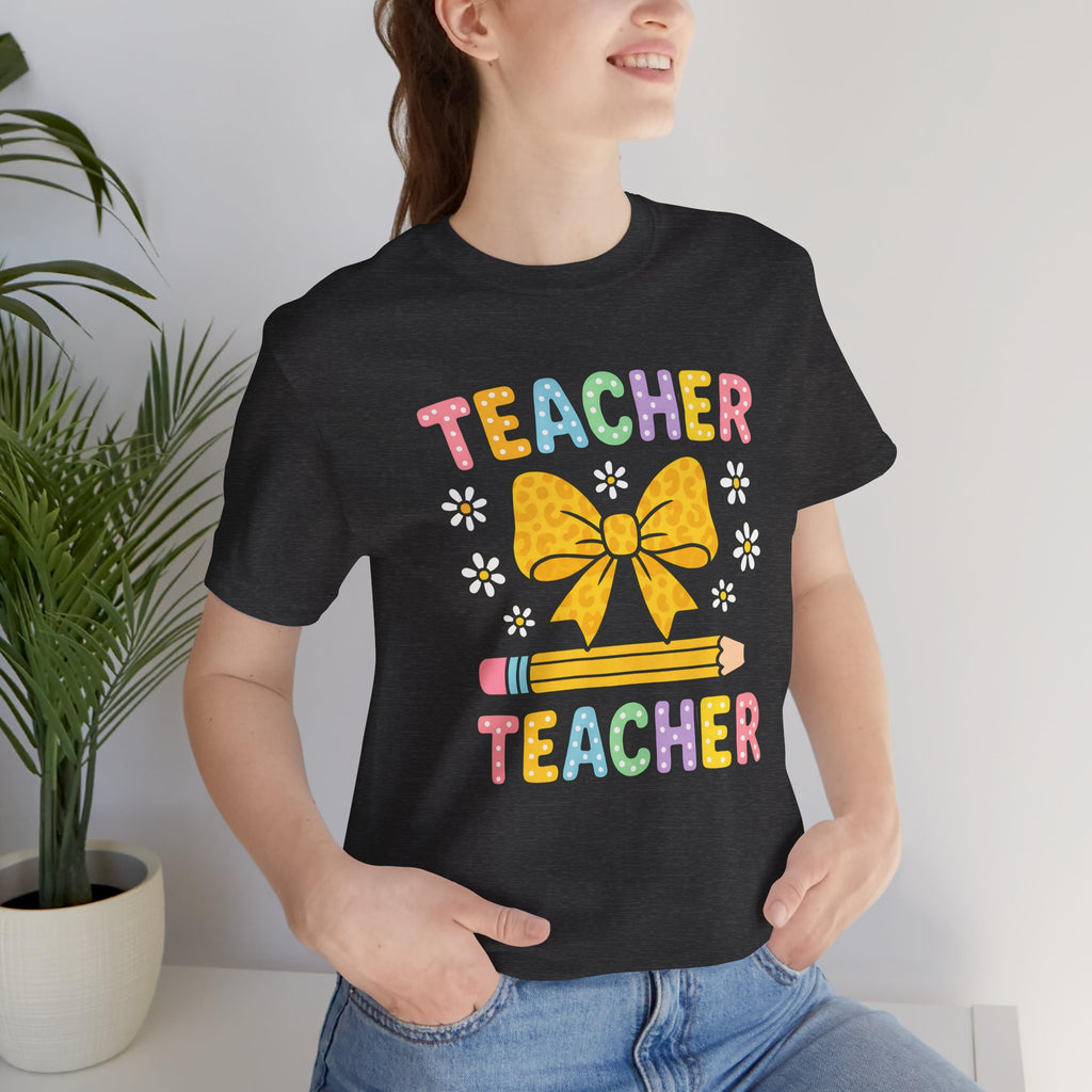 Teacher Bow Pencil T-Shirt