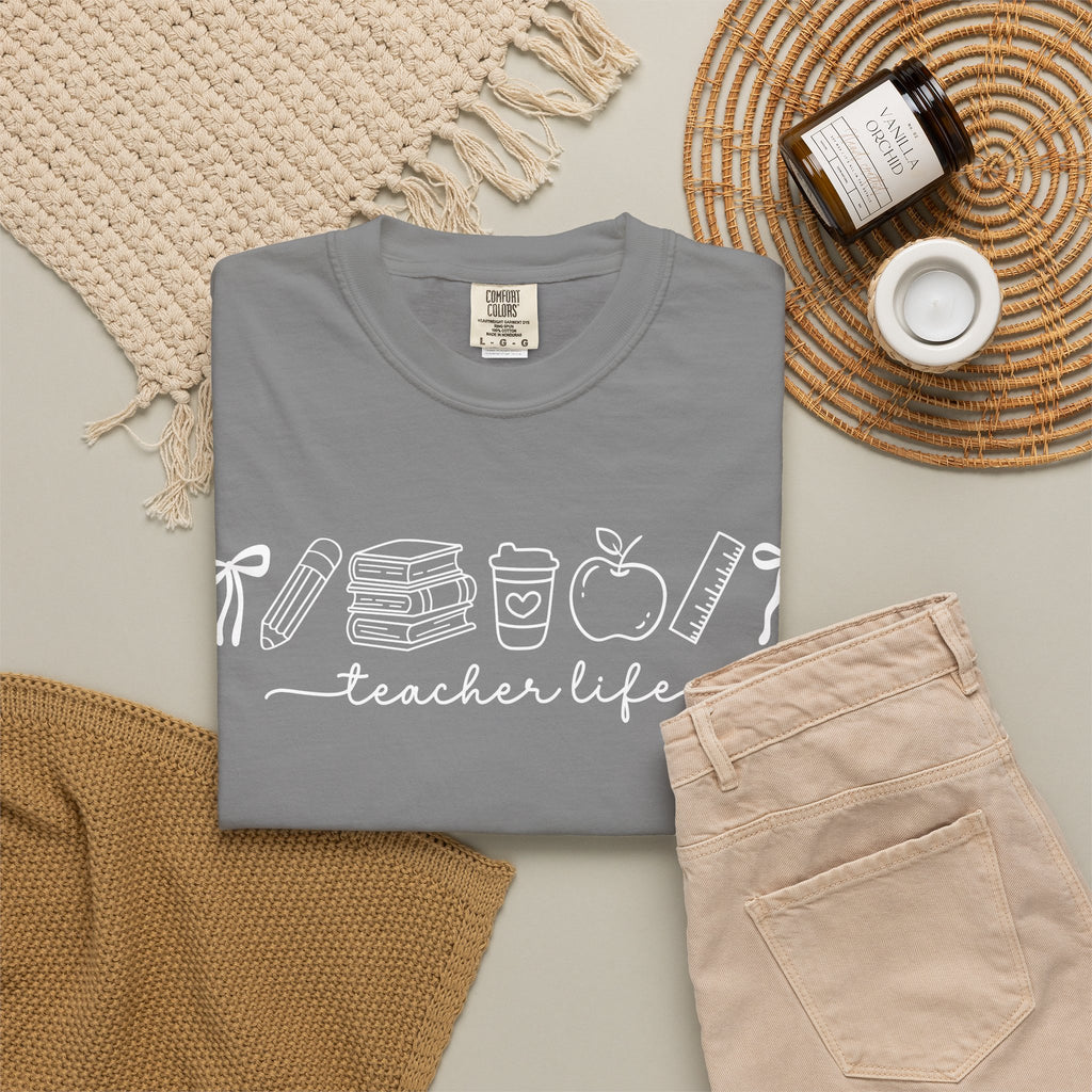 Teacher T-Shirt — Minimal Vintage Cream Tee