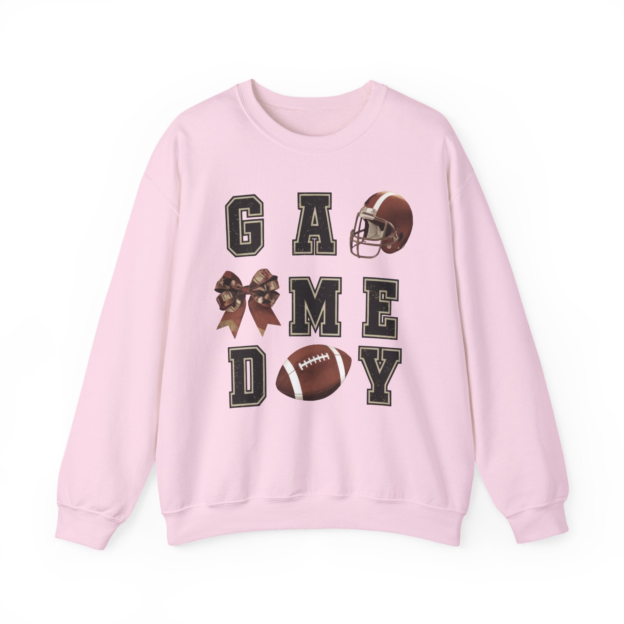 Game Day Sweatshirt — Football Helmet & Ball Crewneck