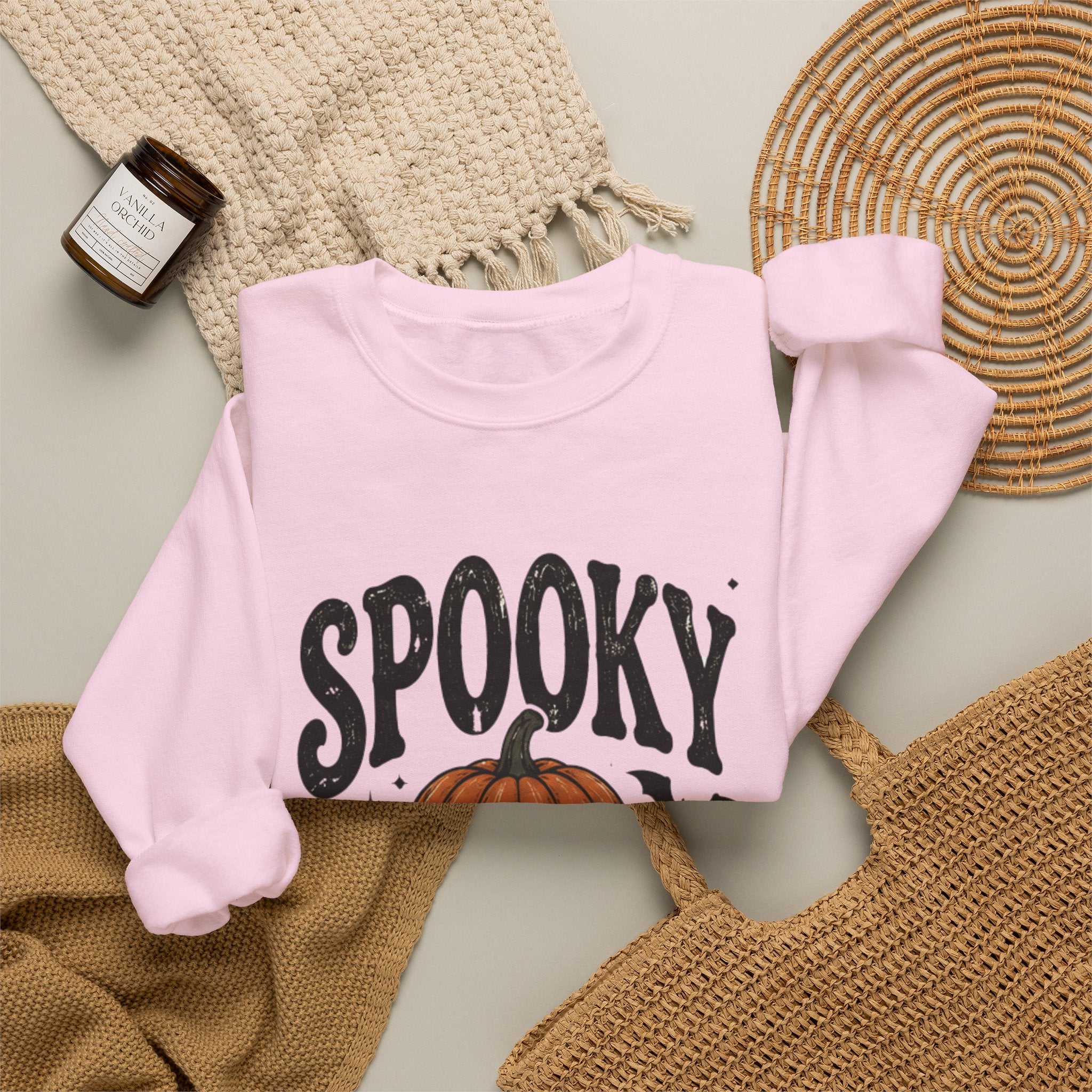 Spooky Season Sweatshirt — Pumpkin Jack-O'-Lantern Halloween Crewneck