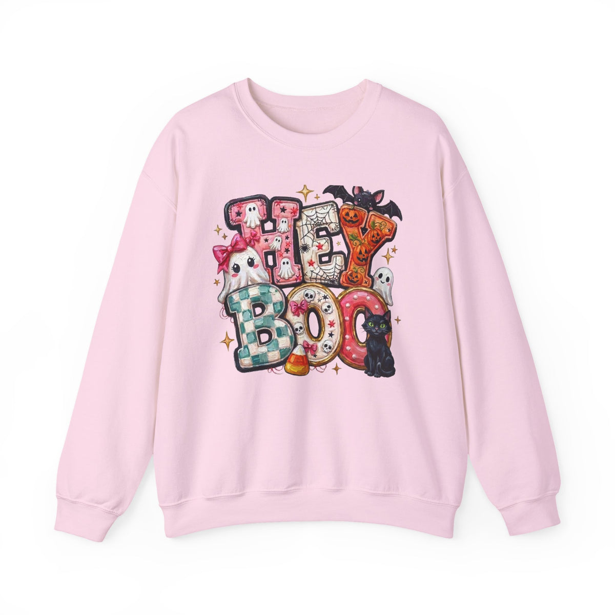 Halloween 'Boo!' Crewneck Sweatshirt – Cute Ghosts & Candy Halloween Pullover