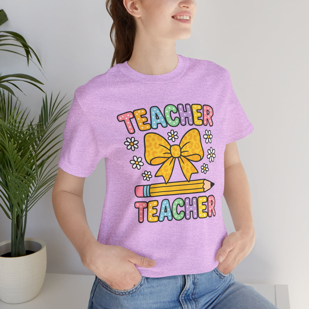 Teacher Bow Pencil T-Shirt