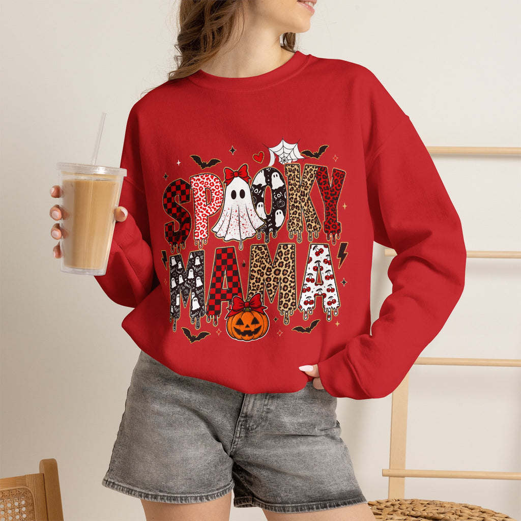 Spooky Mama Sweatshirt — Halloween Ghost Pumpkin Crewneck