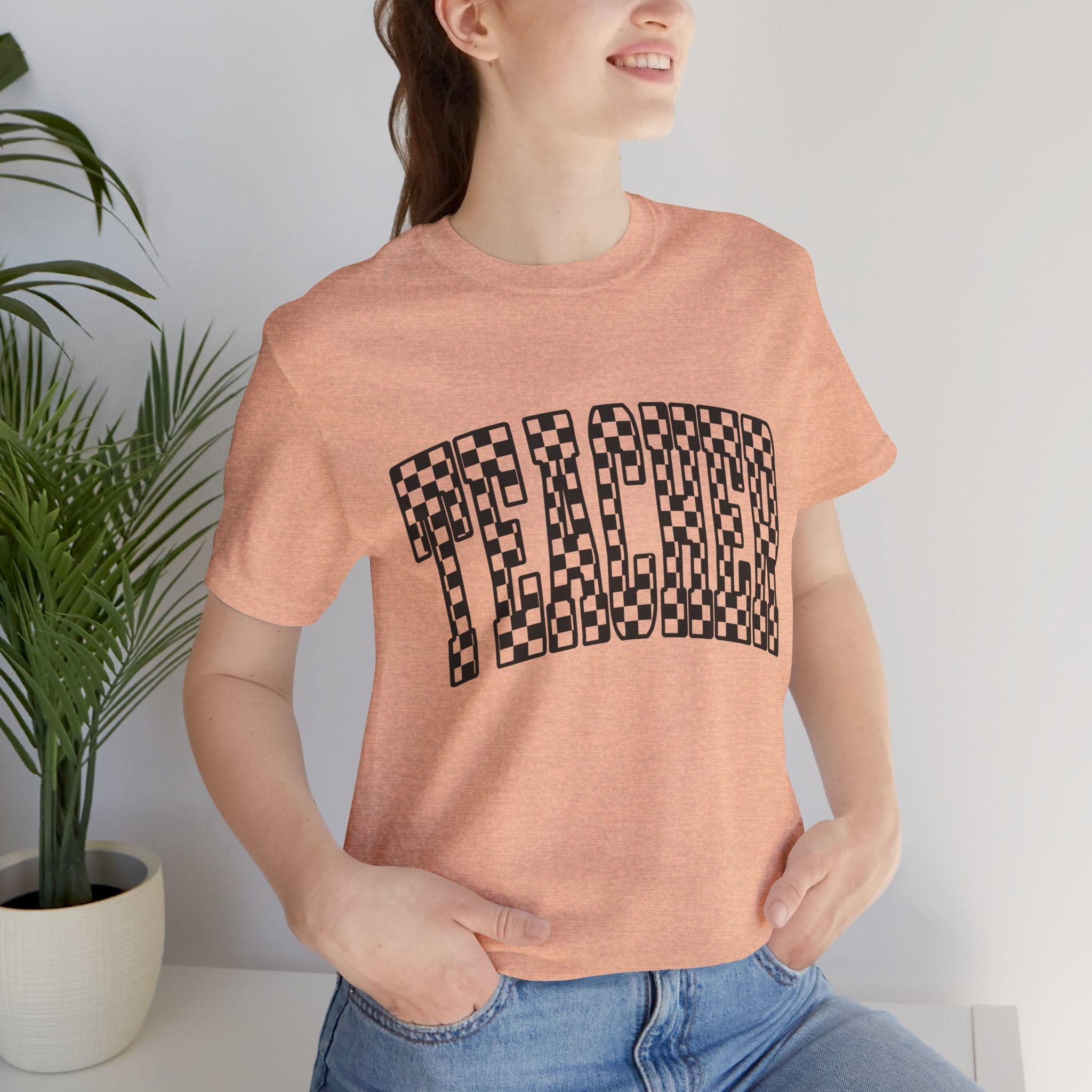 Teacher Checkerboard Graphic Tee