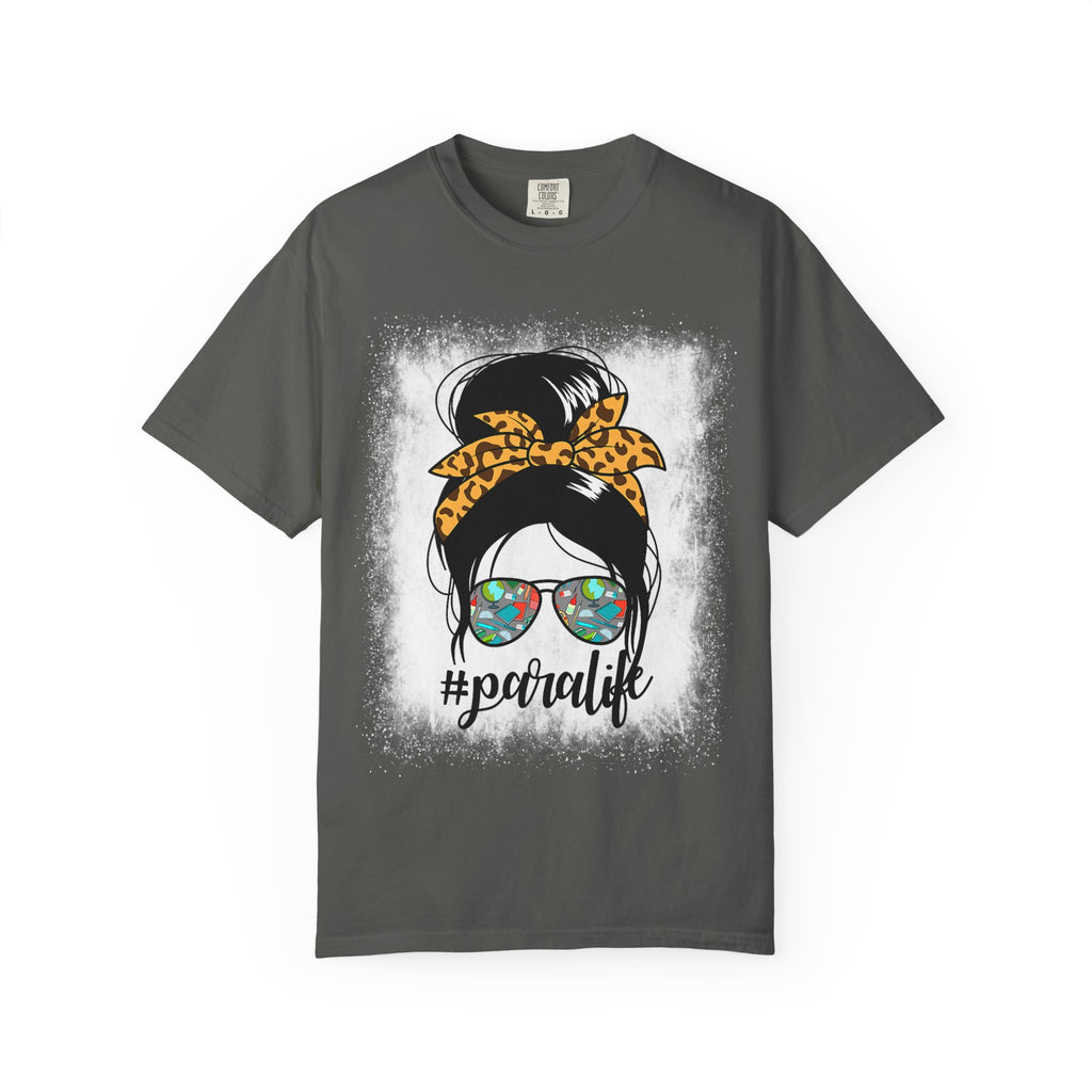 Para Life Graphic Tee — #paralife Sunglasses Messy Bun Shirt for Moms
