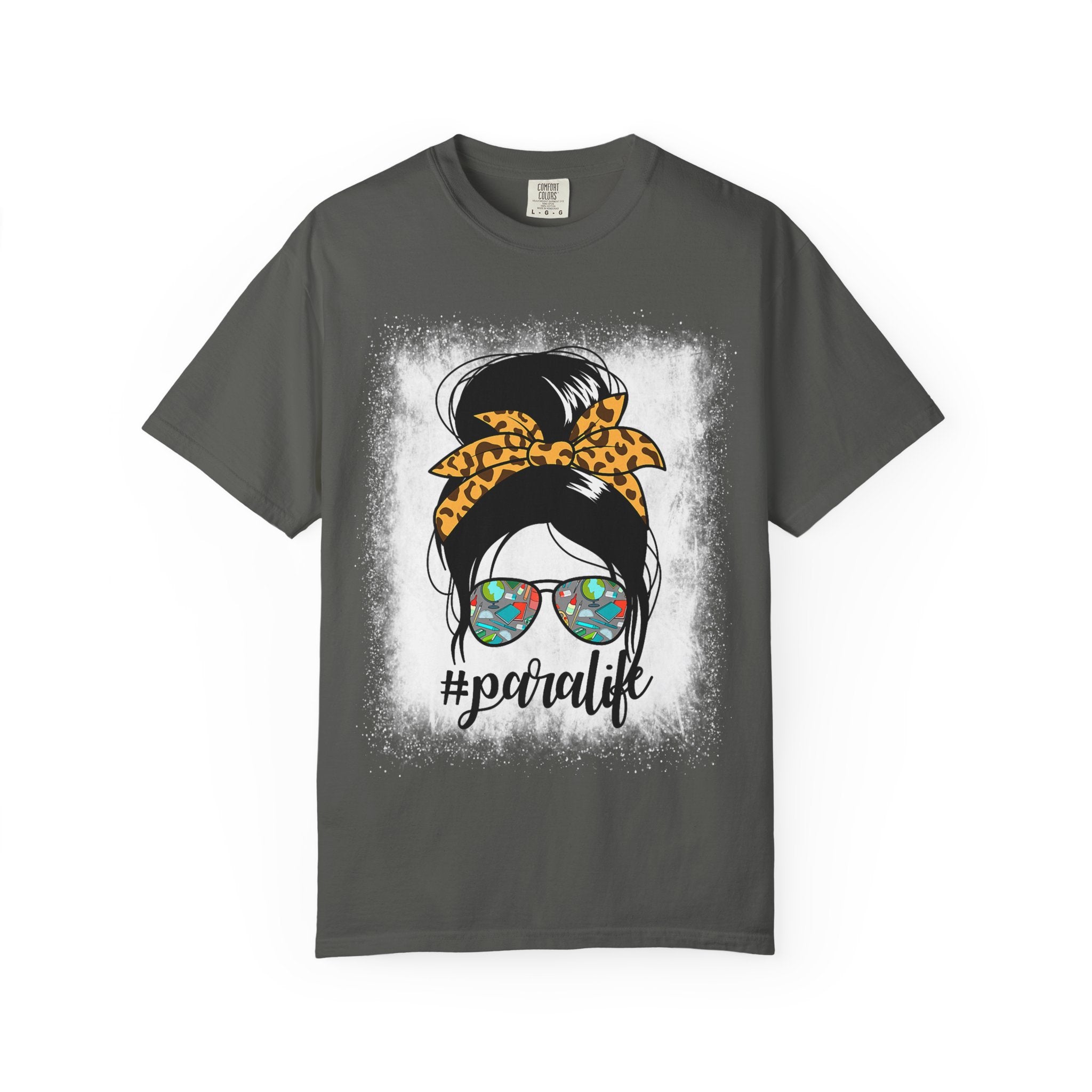Para Life Graphic Tee — #paralife Sunglasses Messy Bun Shirt for Moms