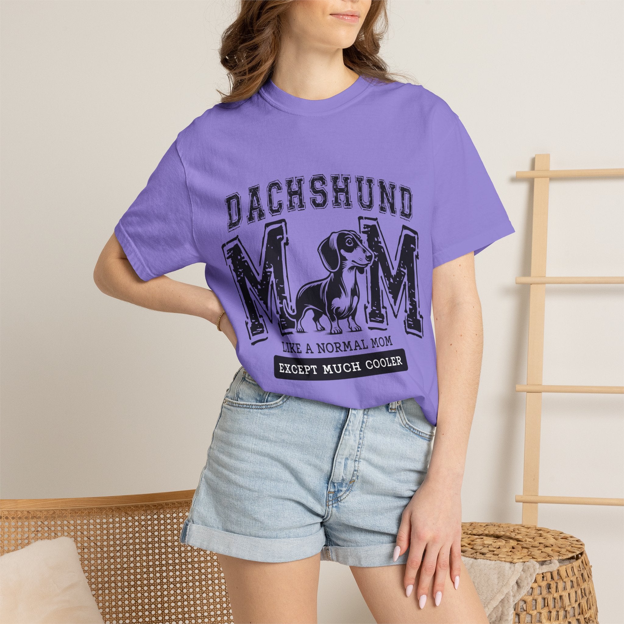 Dachshund Mom T-Shirt — "Like a Normal Mom Except Much Cooler" Dog Lover Tee