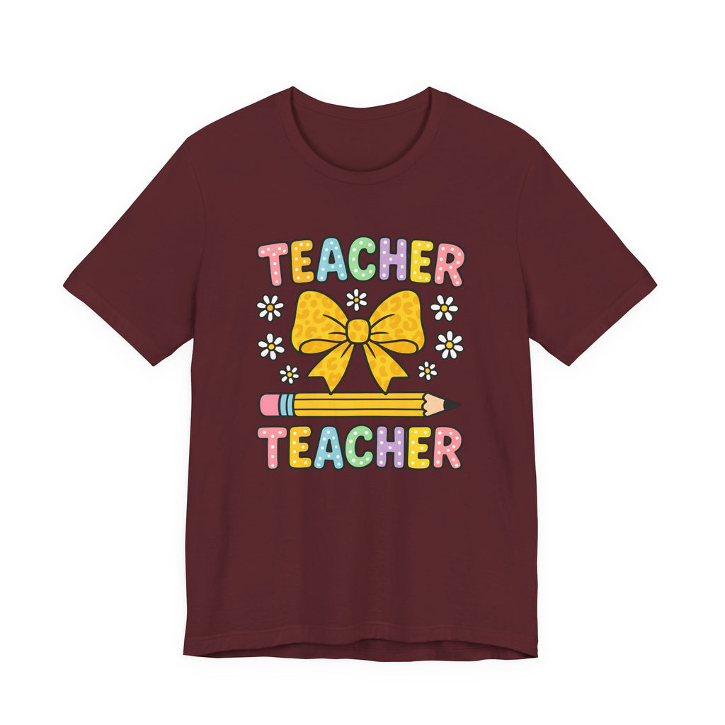 Teacher Bow Pencil T-Shirt