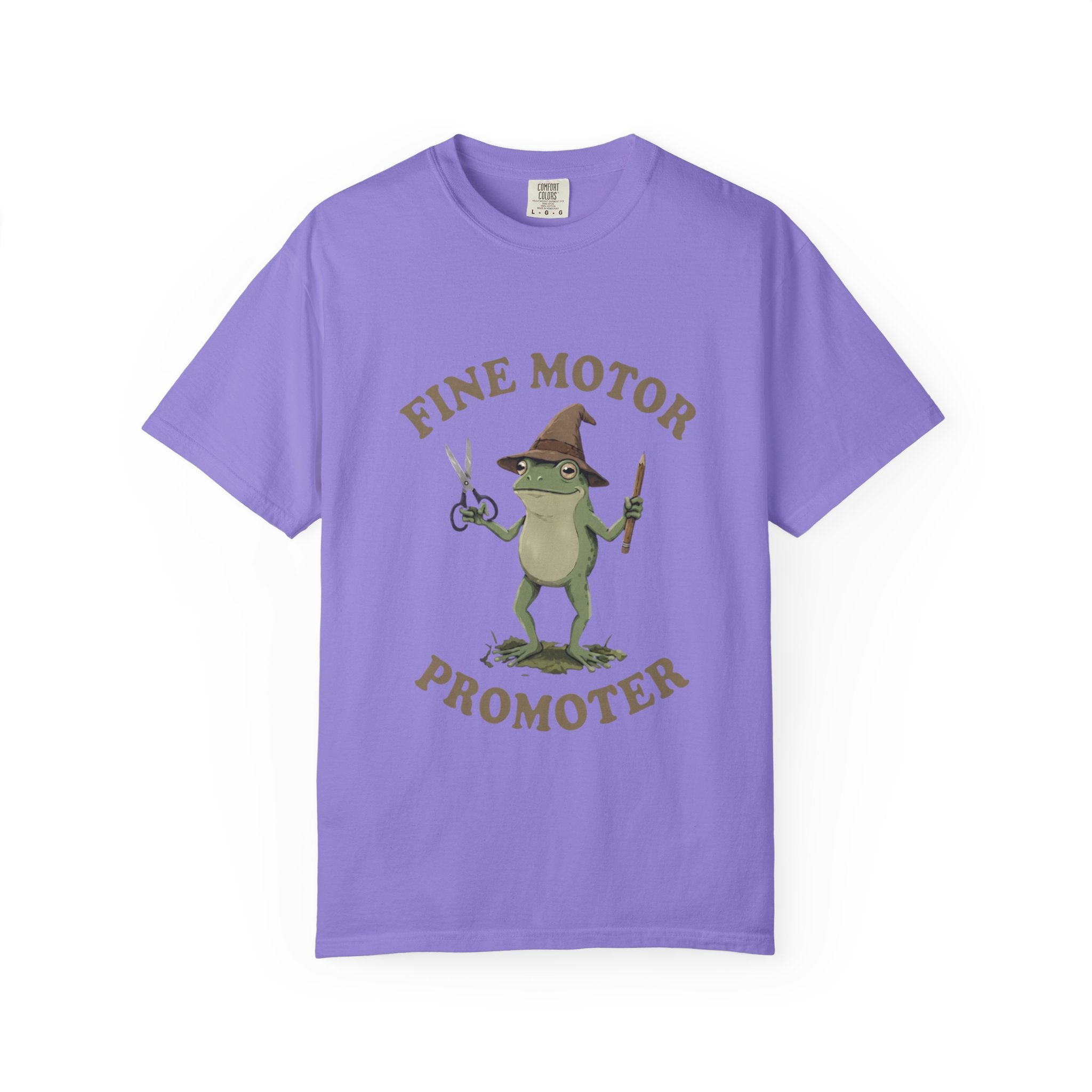 Fine Motor Promoter T-Shirt — Cute Frog Teacher Occupational Therapy Tee