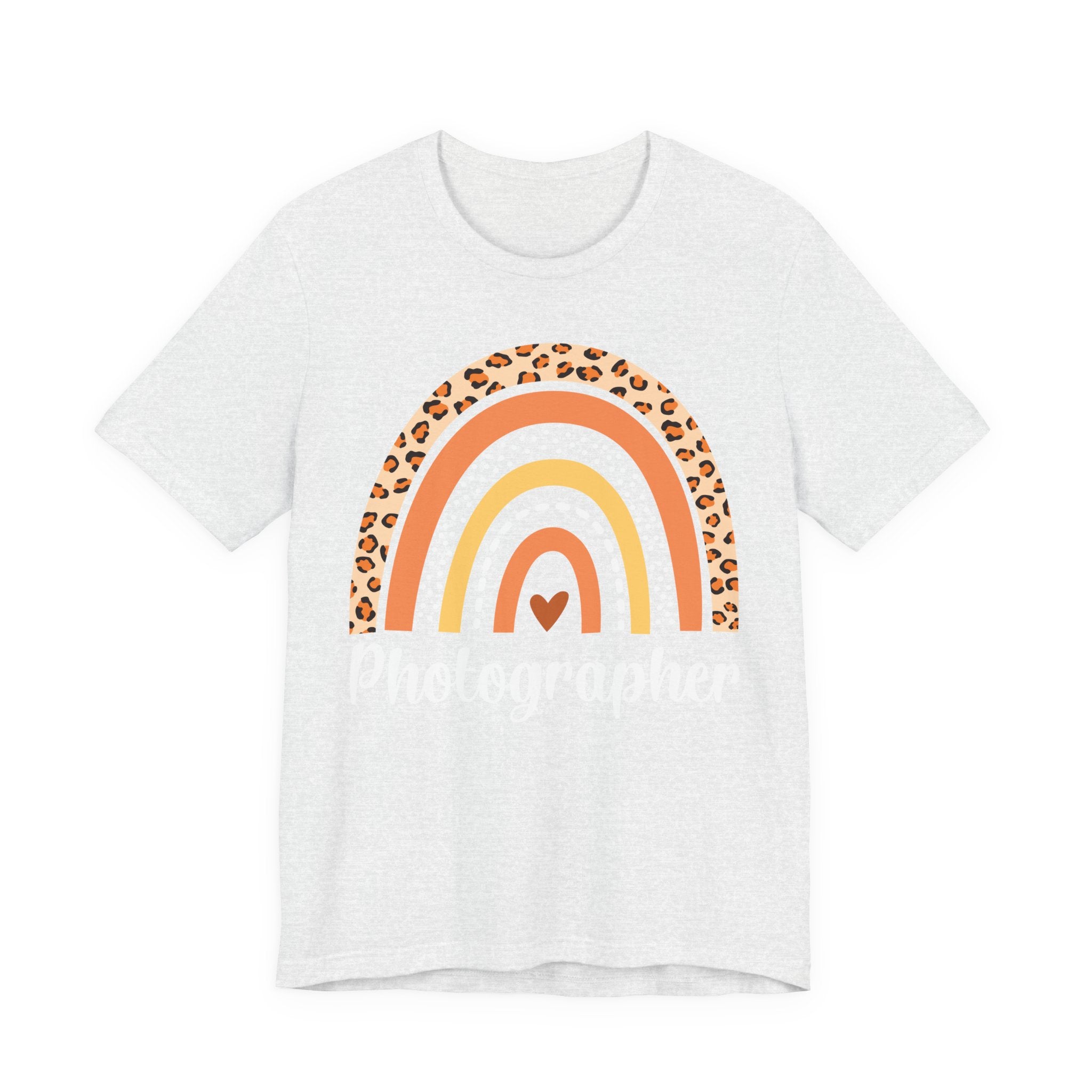 Leopard Rainbow  Photographer Tee — Boho Heart Graphic T-Shirt