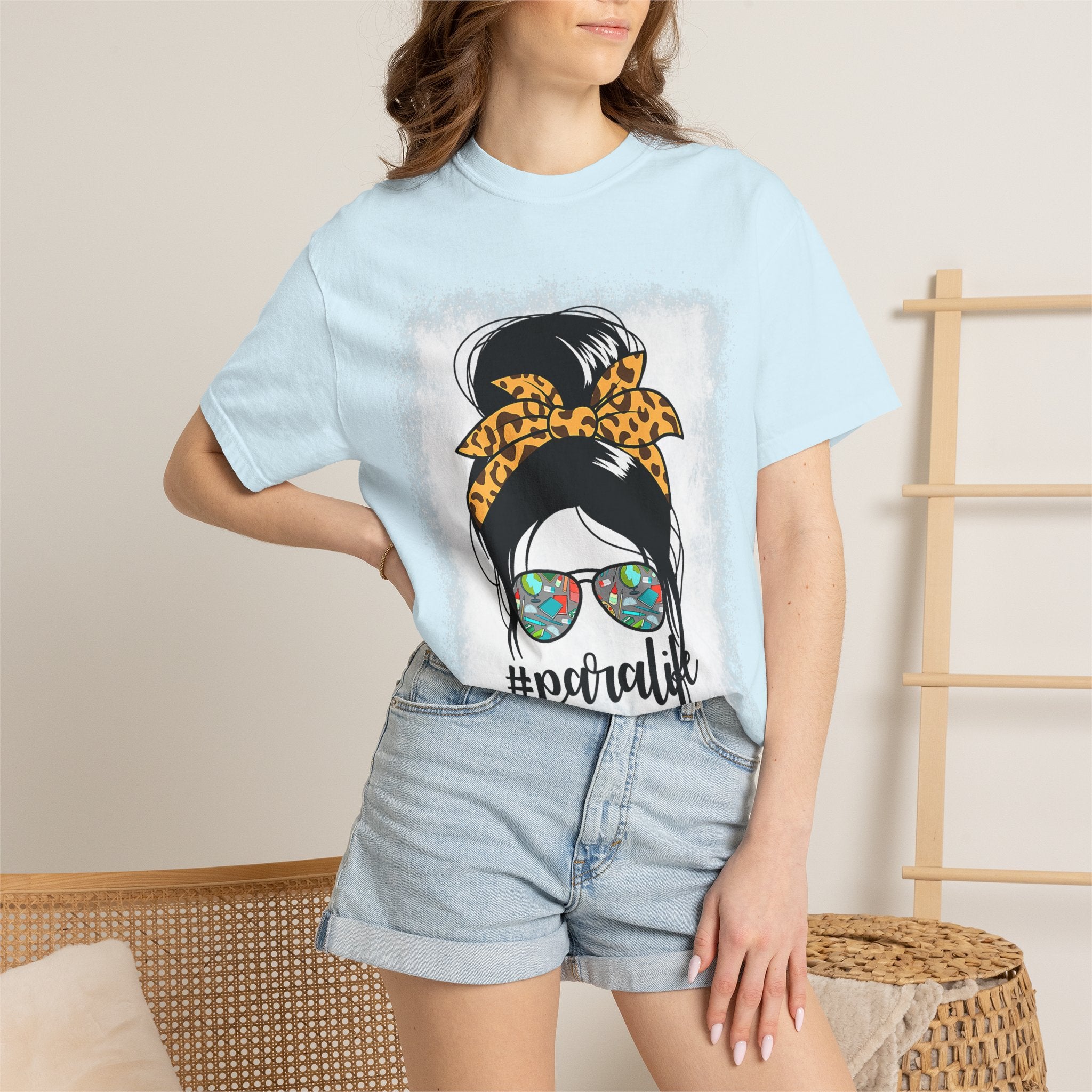 Para Life Graphic Tee — #paralife Sunglasses Messy Bun Shirt for Moms