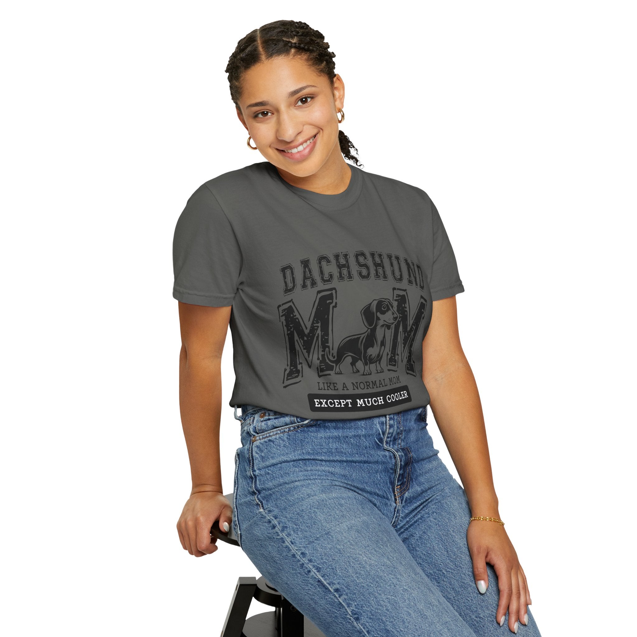 Dachshund Mom T-Shirt — "Like a Normal Mom Except Much Cooler" Dog Lover Tee