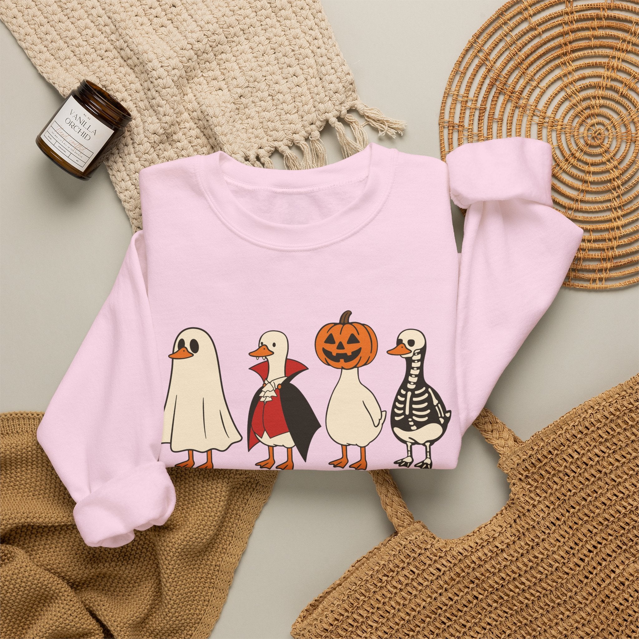 Just a Spooky Goose Sweatshirt — Cute Halloween Goose Crewneck