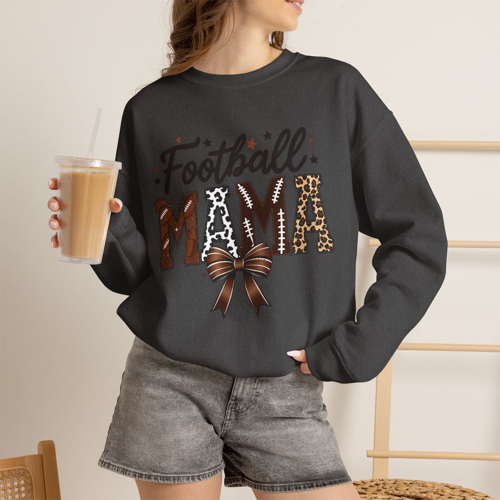 Football Mama Sweatshirt – Leopard Print Football Mom Crewneck