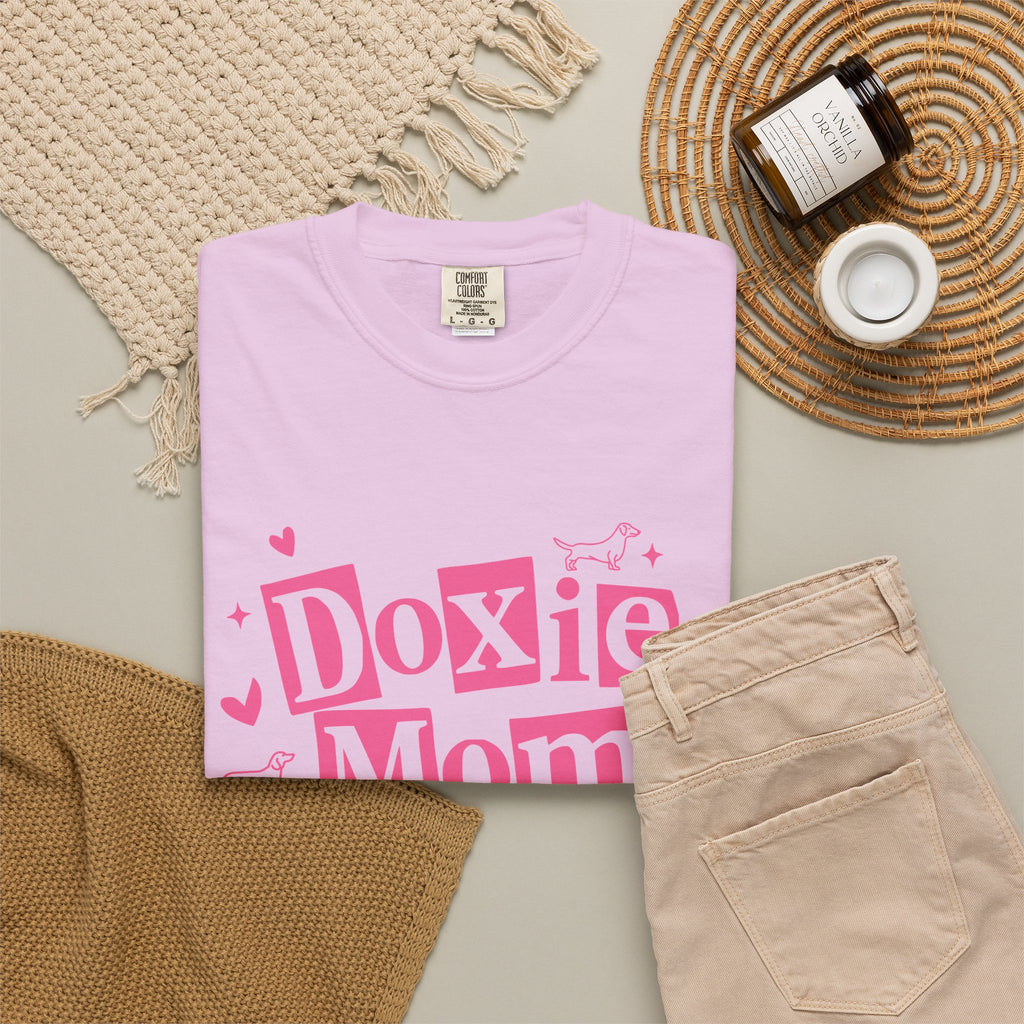 Doxie Mom T-Shirt — Cute Pink Dachshund Dog Mom Tee