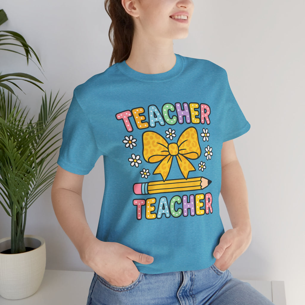 Teacher Bow Pencil T-Shirt