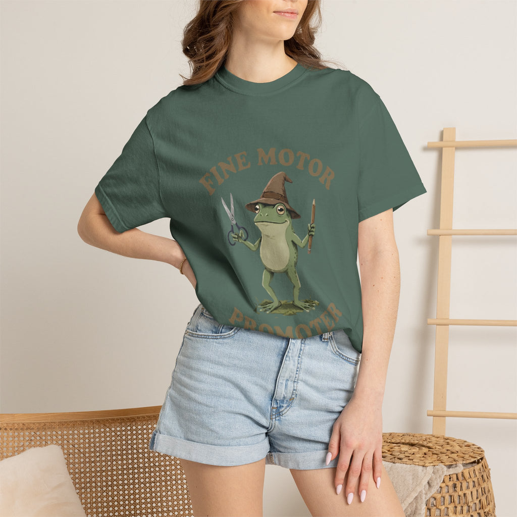 Fine Motor Promoter T-Shirt — Cute Frog Teacher Occupational Therapy Tee