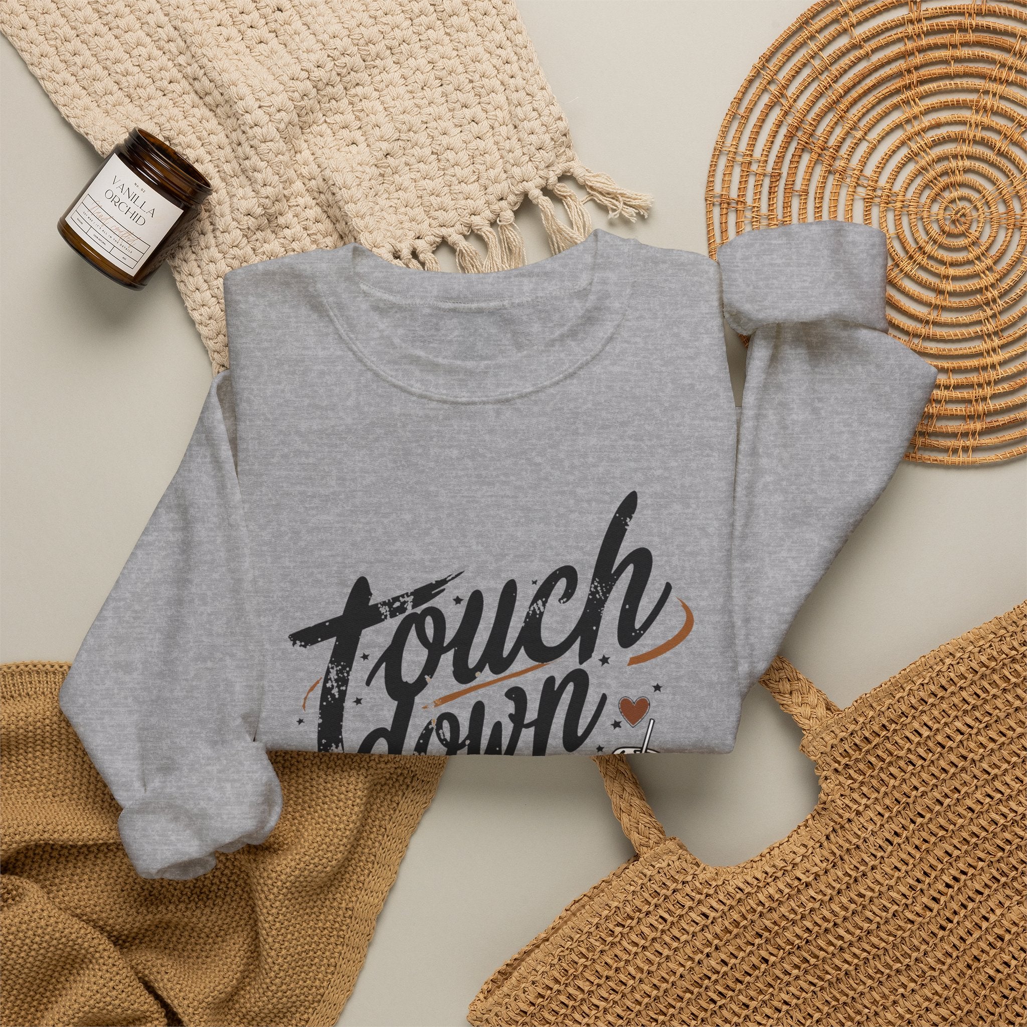 Touchdown Season Crewneck Sweatshirt — Football Fan Game Day Pullover