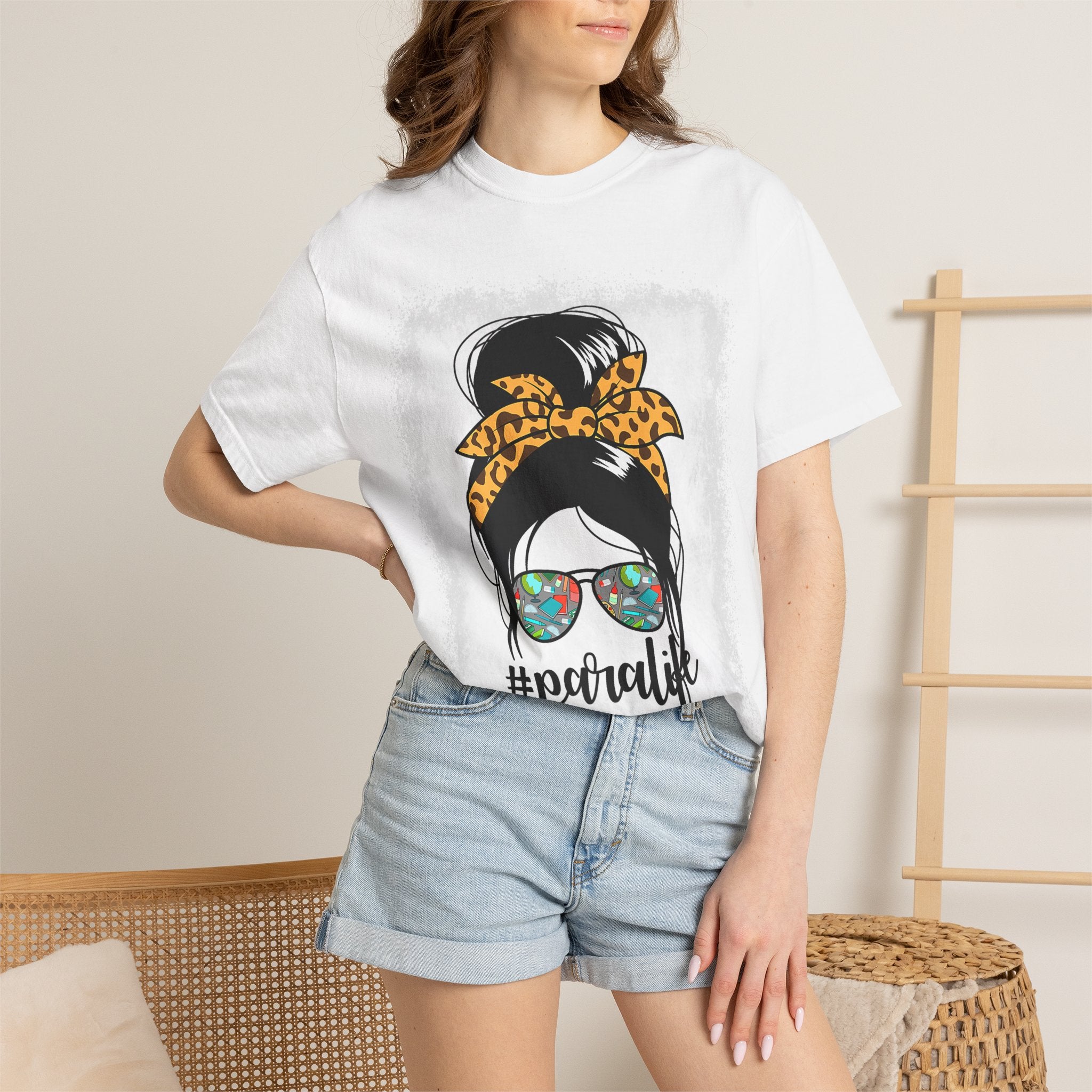 Para Life Graphic Tee — #paralife Sunglasses Messy Bun Shirt for Moms
