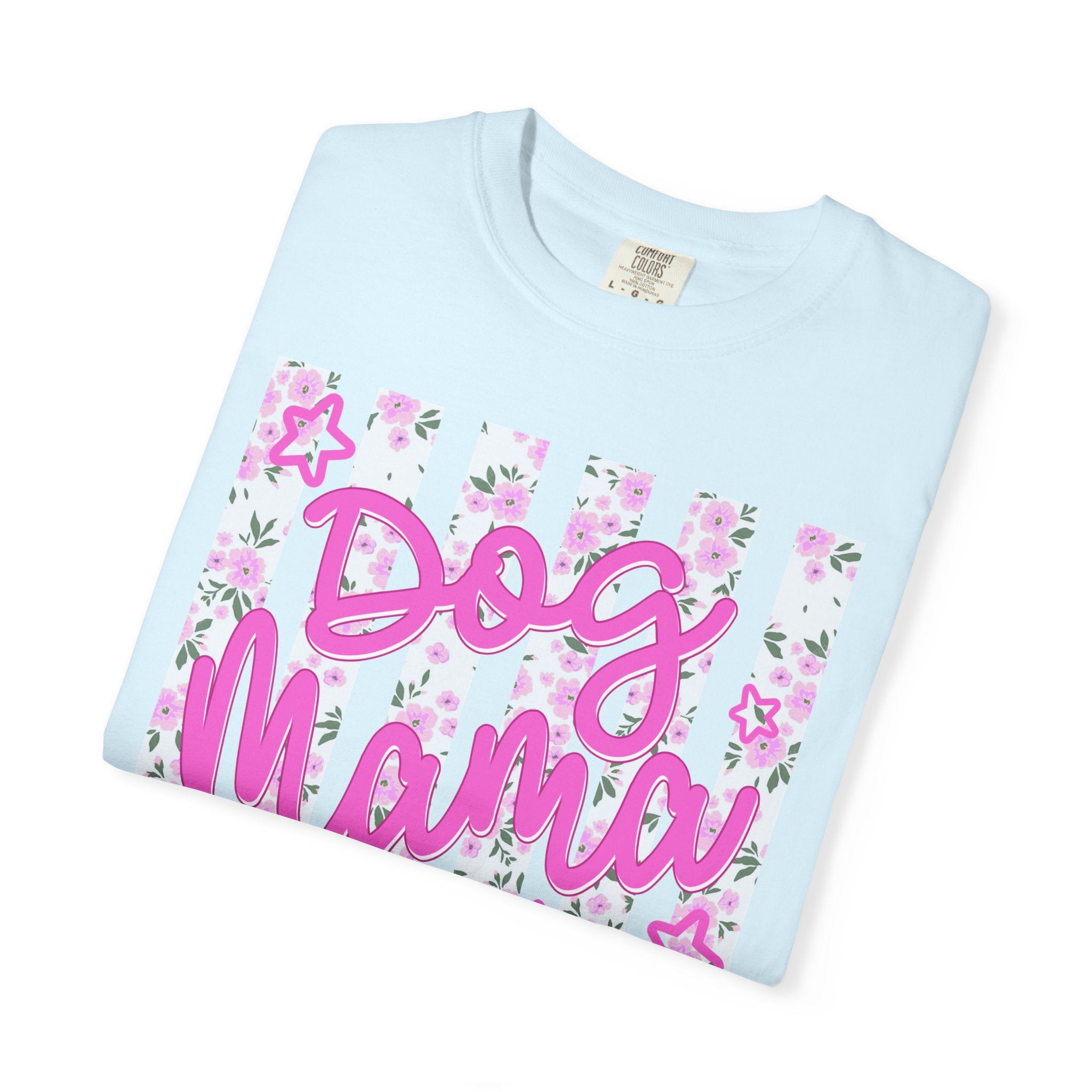 Dog Mama Floral Flag T-Shirt