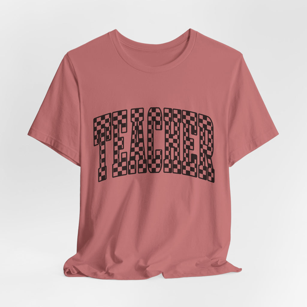 Teacher Checkerboard Graphic Tee