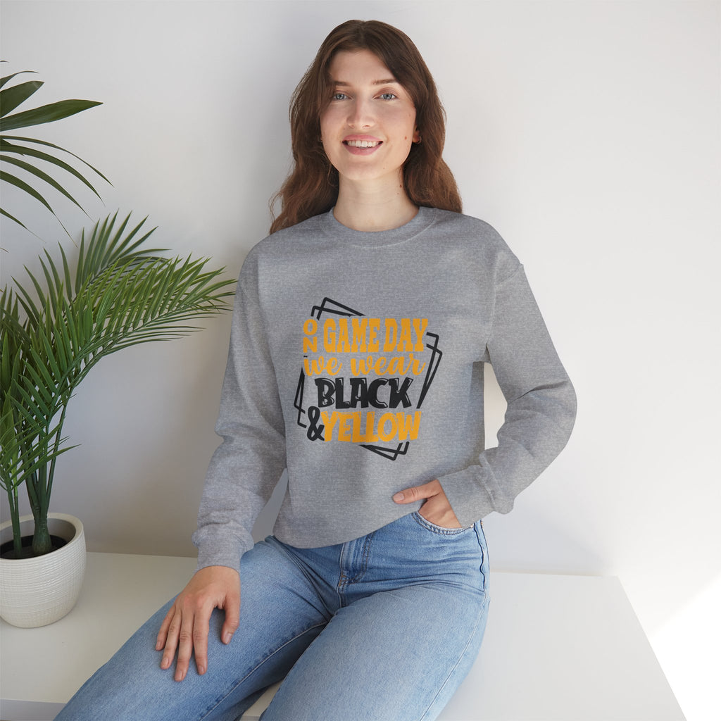 Game Day Indians Crewneck Sweatshirt – "On Game Day We Wear Black & Yellow"